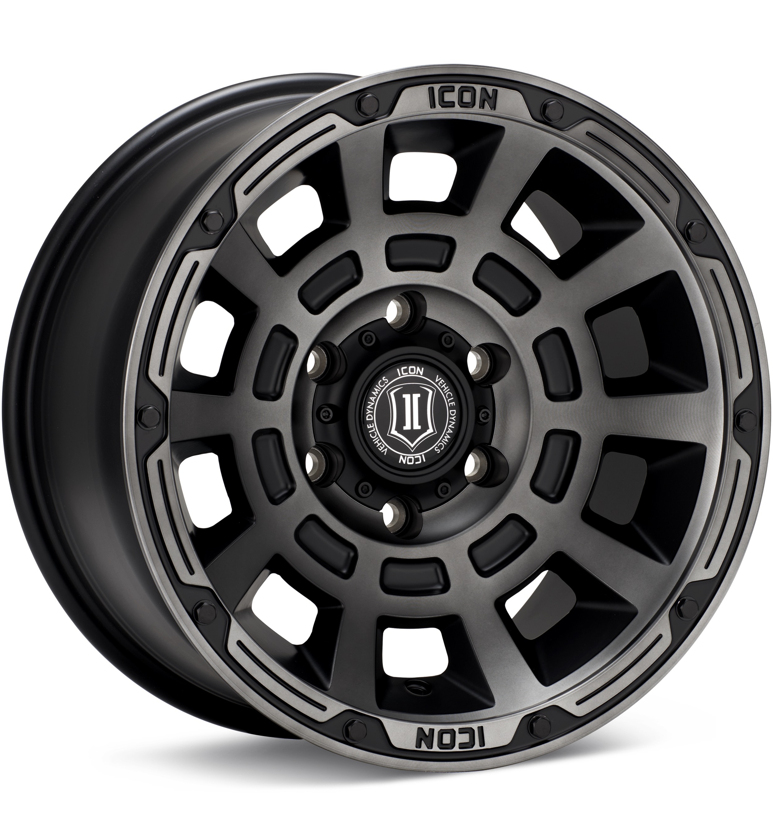 ICON Alloys Thrust Satin Black Machine w/GreyTint Wheels 17 In 17x8.5 -6