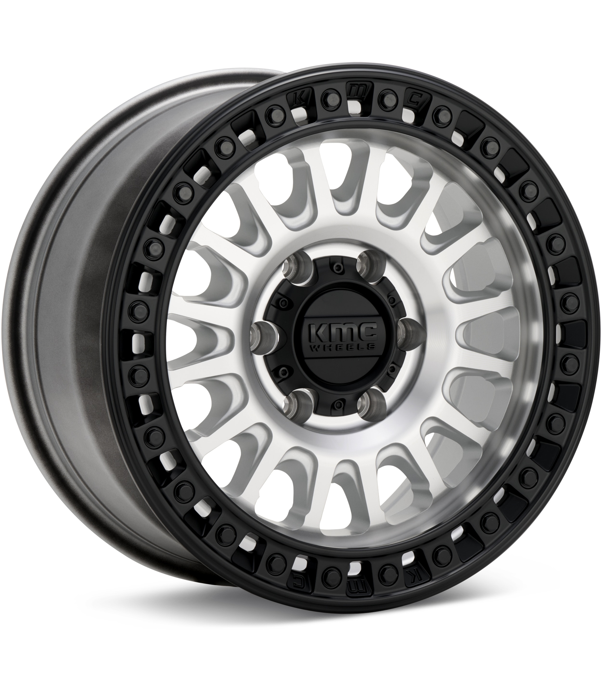 KMC KM552 IMS Machined w/Matte Black Lip Wheels 18 In 18x9 +18 KM552DB18908818