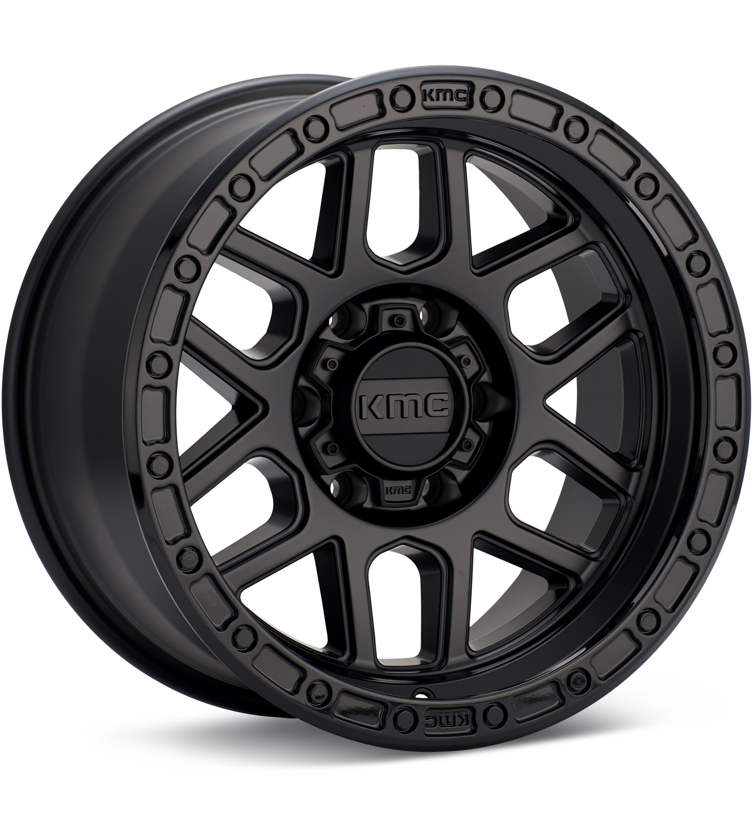 KMC KM544 Mesa Black w/Gloss Black Lip Wheels 17 In 17x8.5 +00