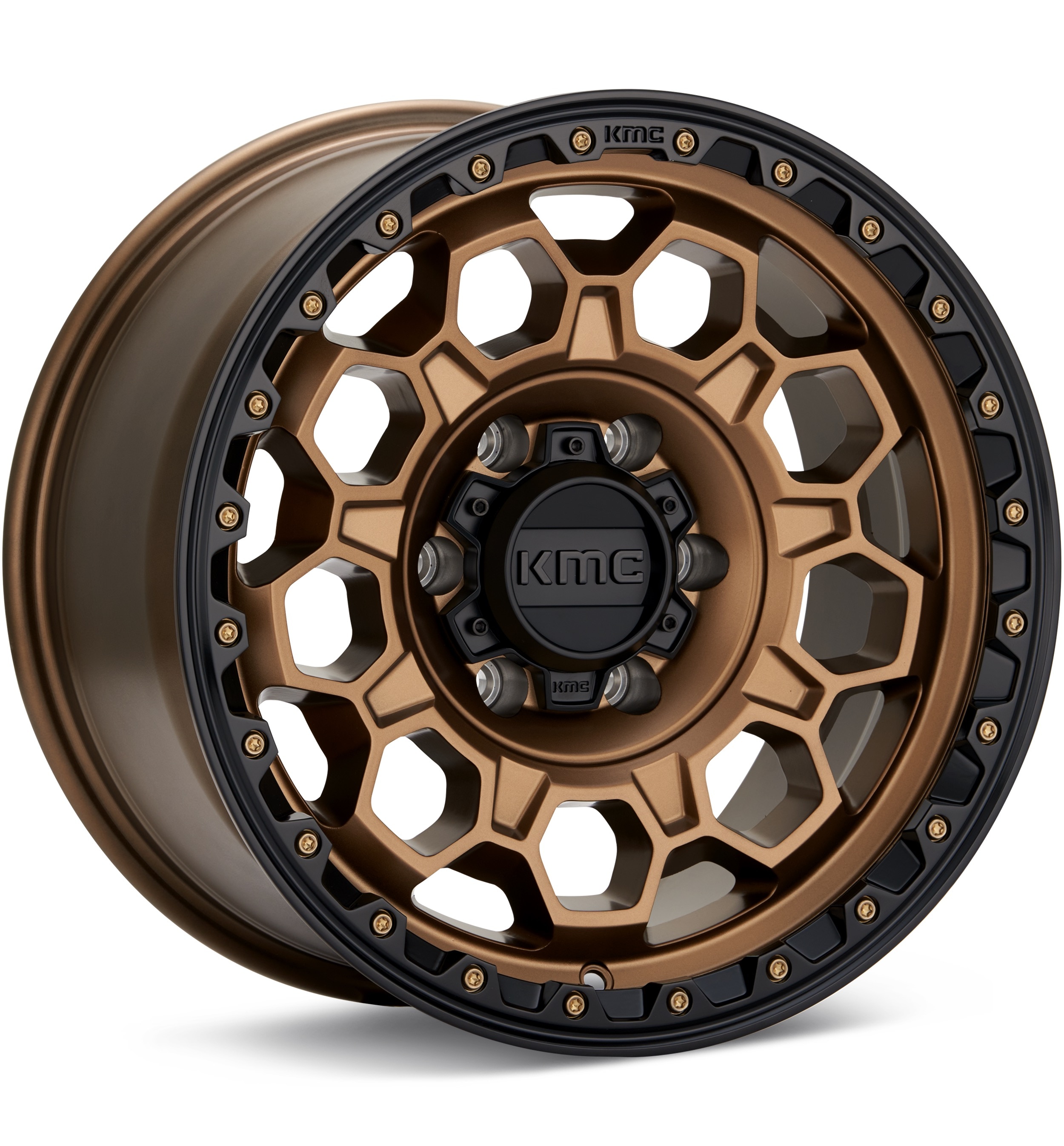 KMC KM545 Trek Matte Bronze w/Black Lip Wheels 17 In 17x9 -12 KM54579068612N