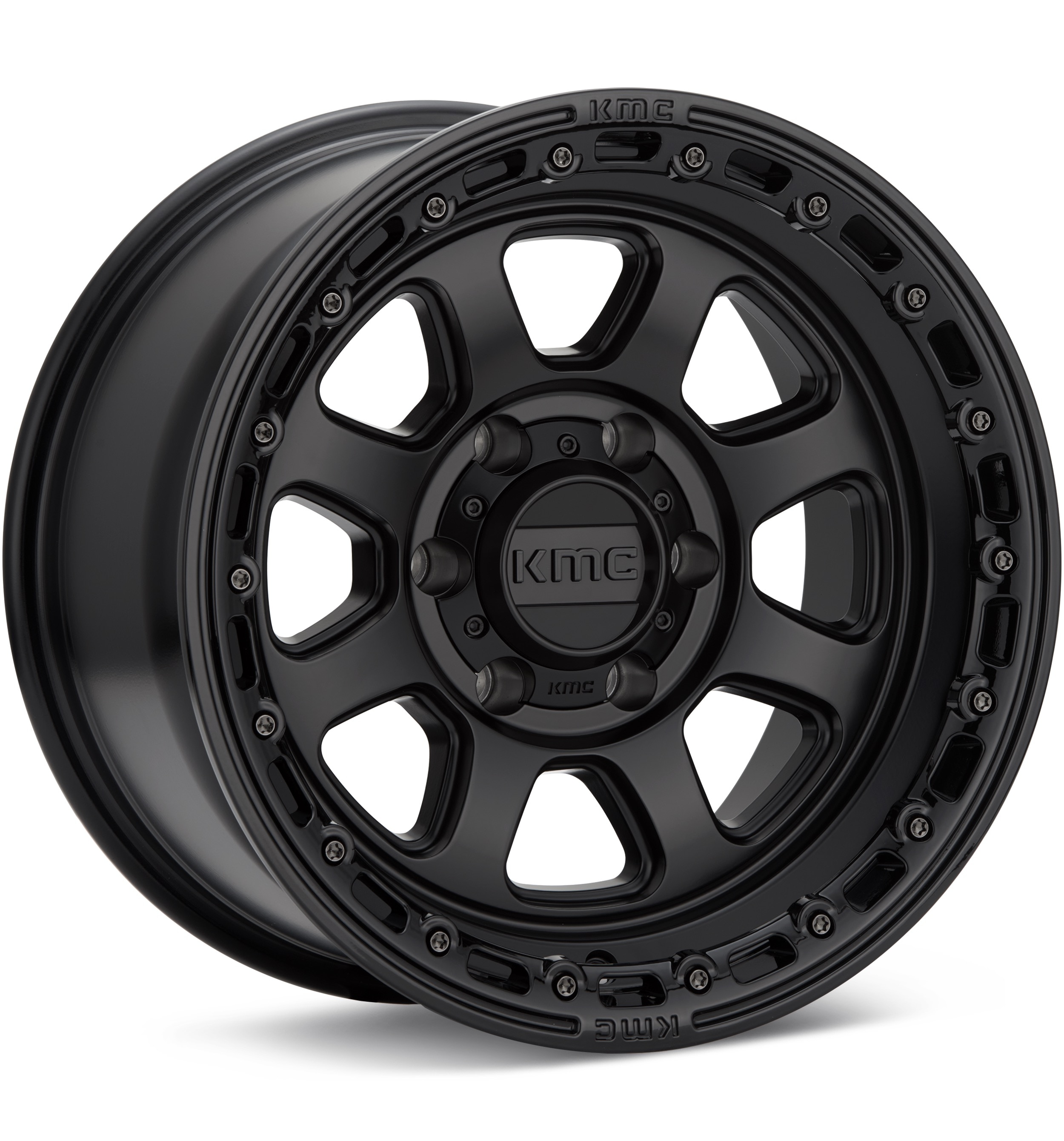 KMC KM548 Chase Black w/Gloss Black Lip Wheels 17 In 17x9 00