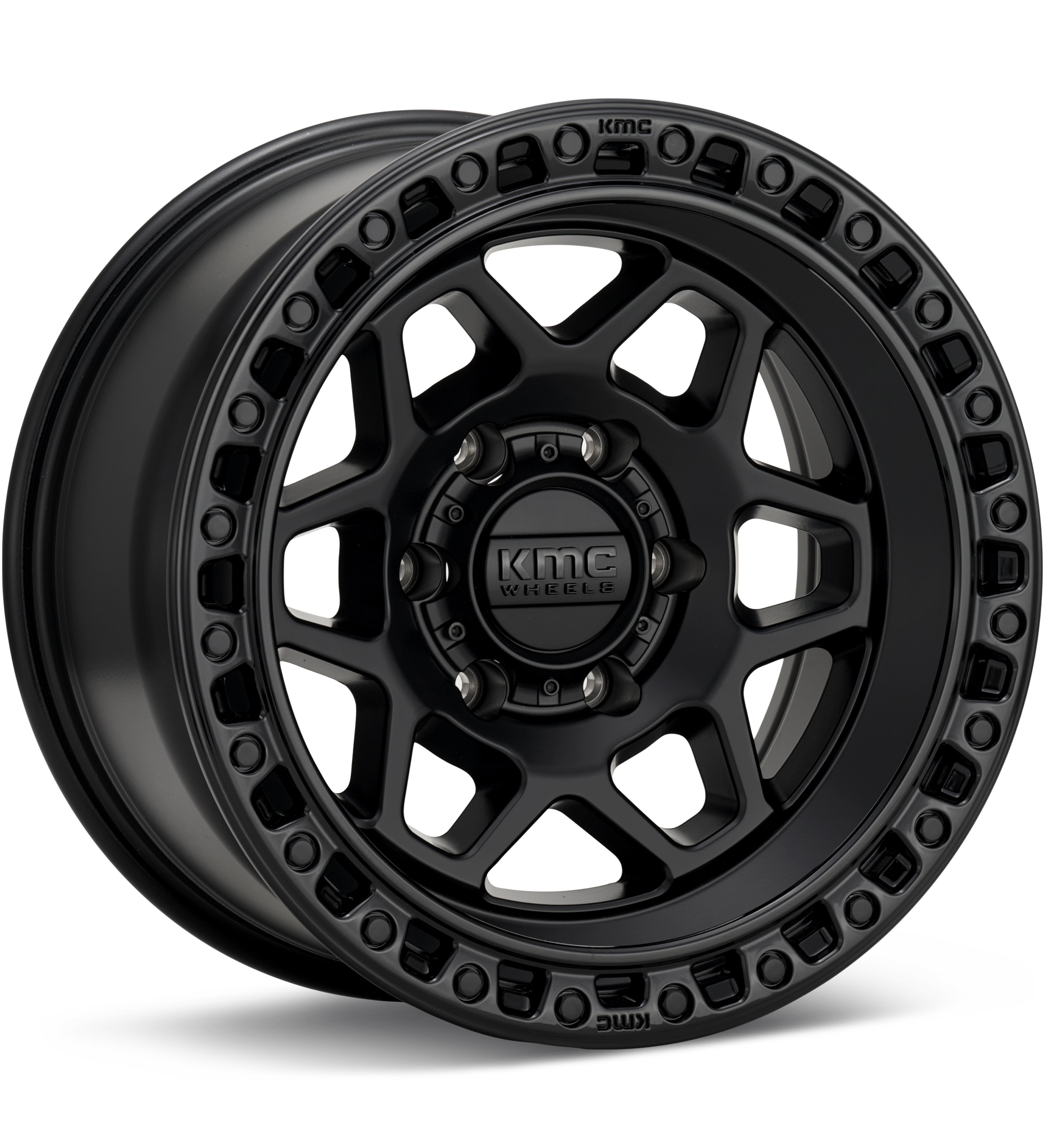 KMC KM553 Torx Black w/Gloss Black Lip Wheels 17 In 17x9 -12 KM553MB17905012N