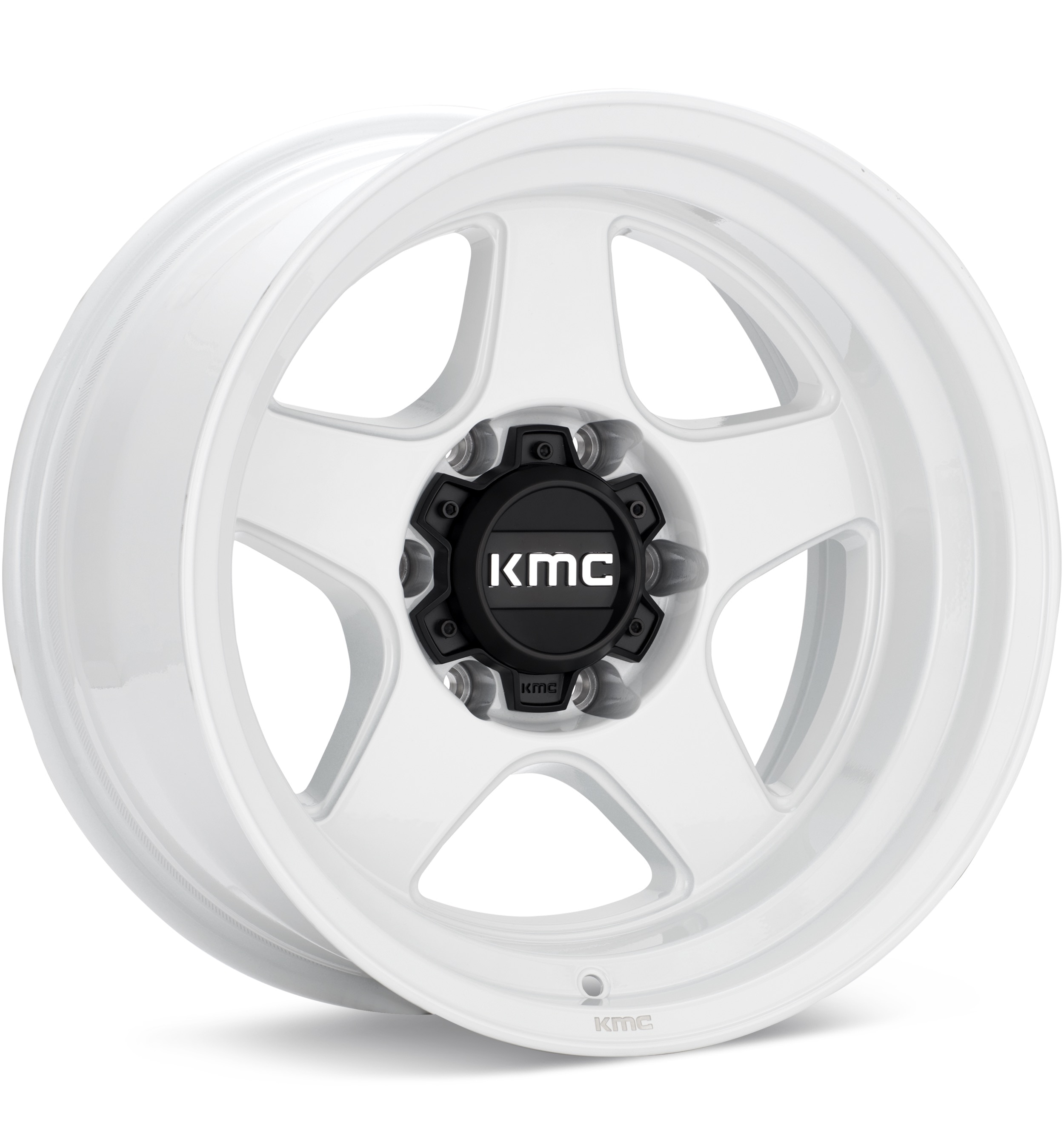 KMC KM728 Lobo Gloss White Wheels 17 In 17x9 -38 KM728WX17906838N