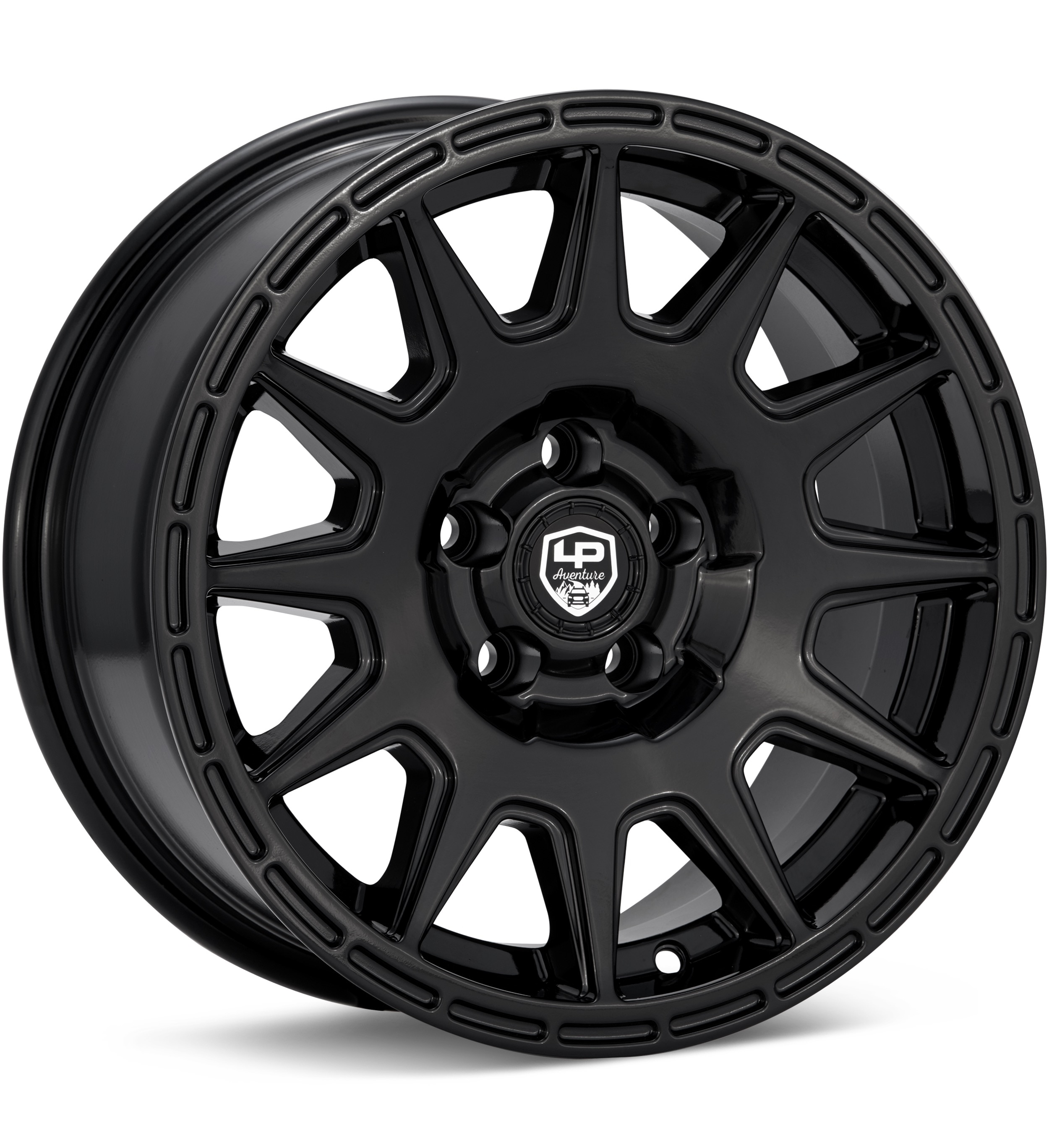 LP Aventure LP1 Gloss Black Wheels 15 In 15x7 +15