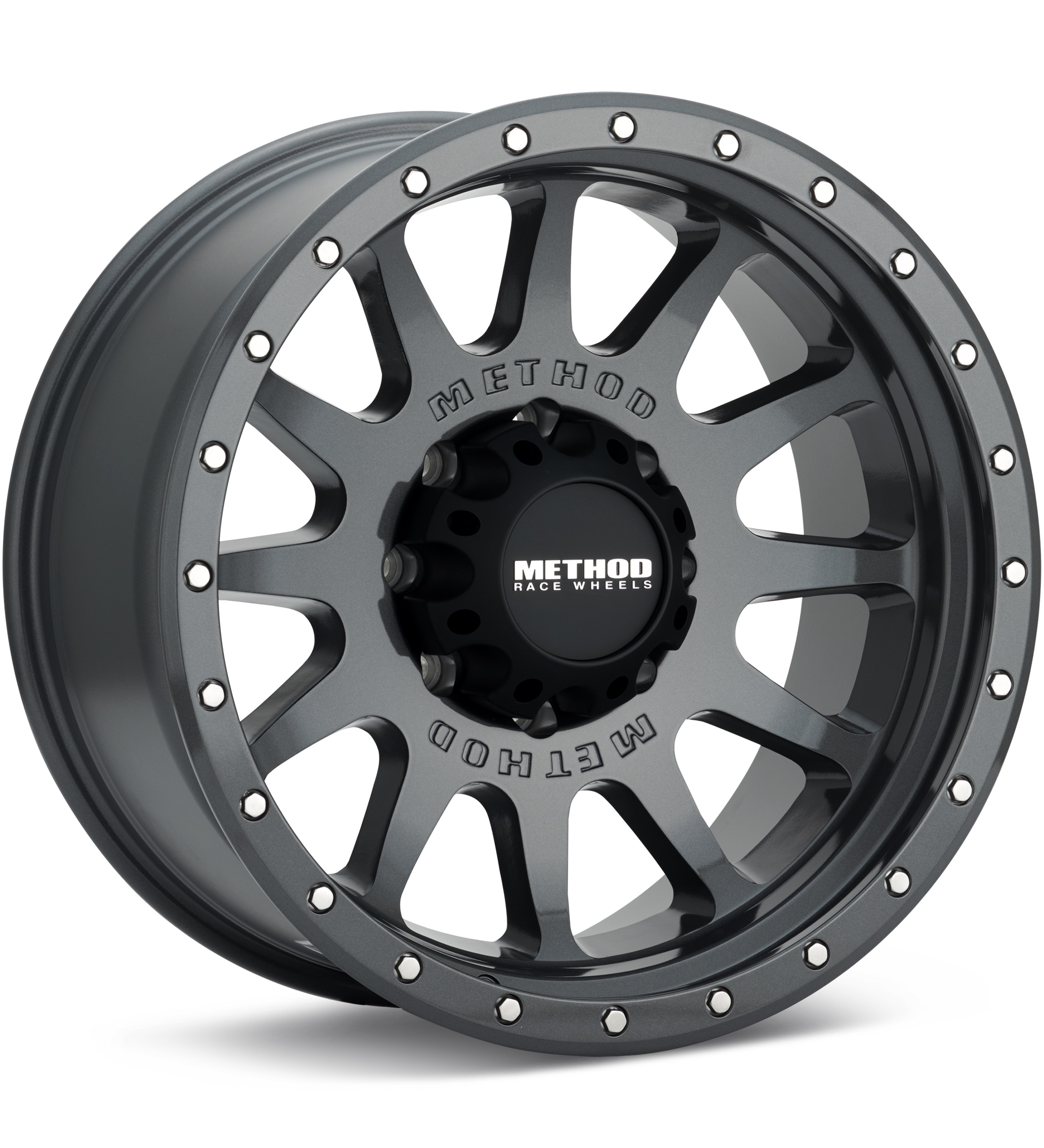 Method MR605 NV 8-Lug Gloss Titanium Wheels 20 In 20x10 -24