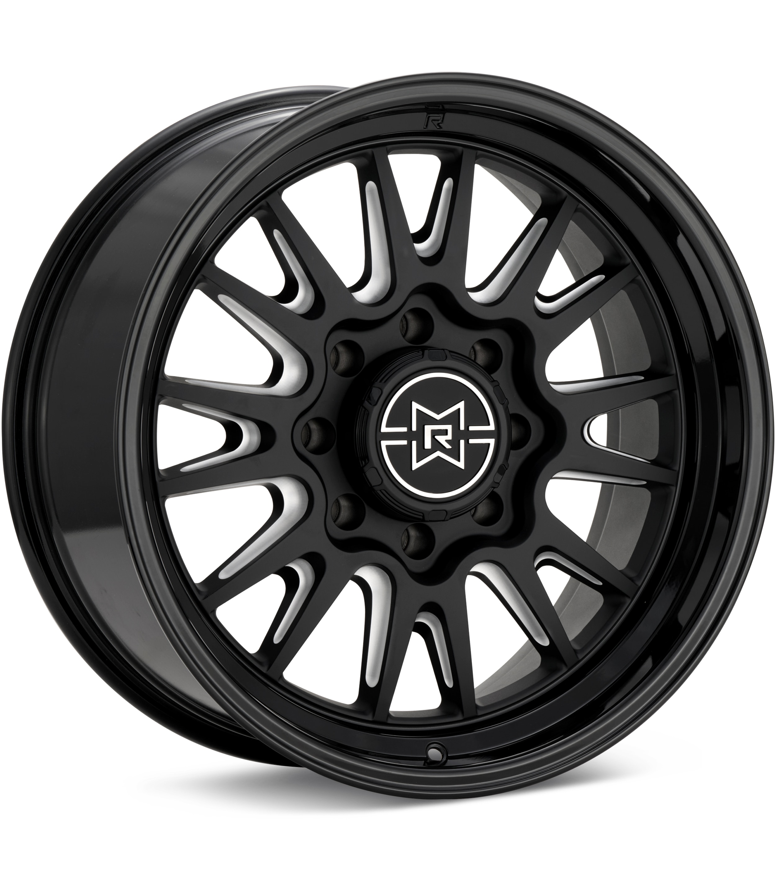 Method MR802 8-Lug Double Black w/Milled Spokes Wheels 20 In 20x10 -18 MR80221087518N