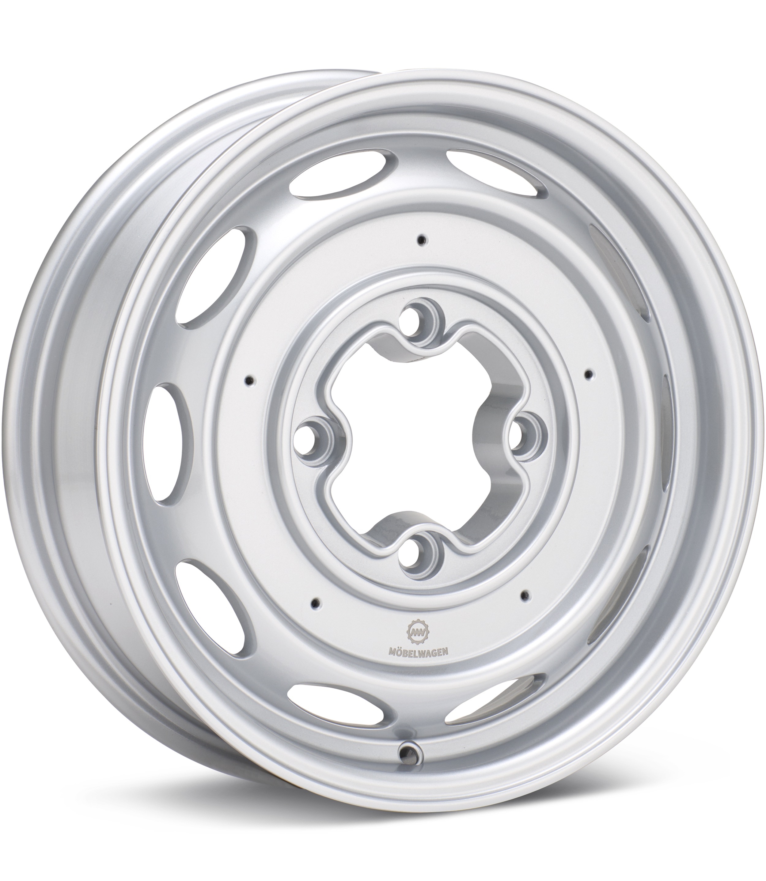 Mobelwagen 430 Interceptor Gloss Silver Wheels 15 In 15x4.5 +25
