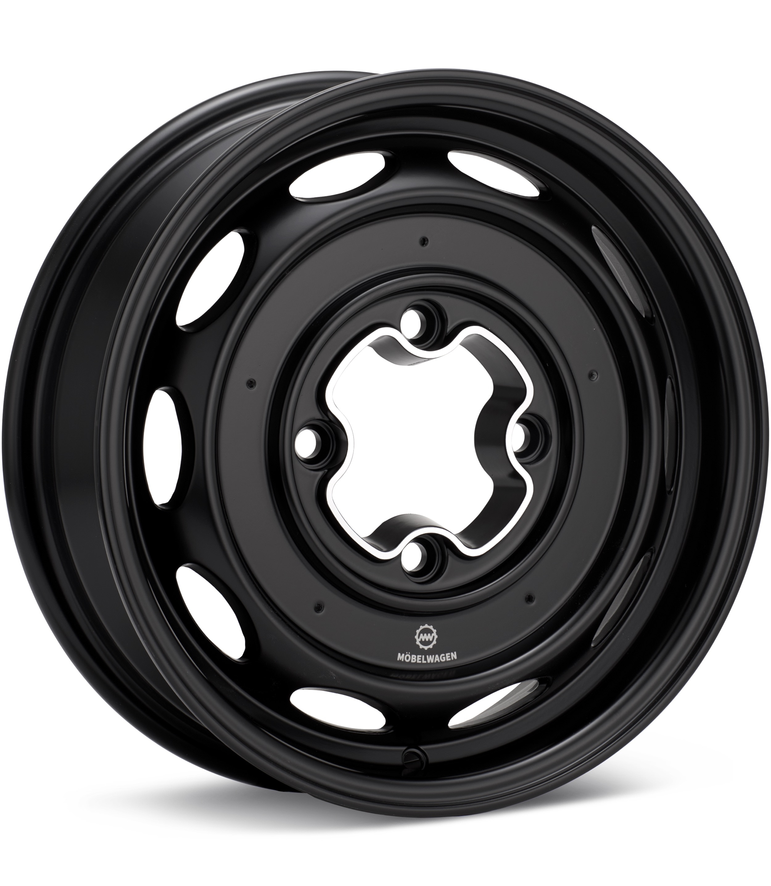 Mobelwagen 430 Interceptor Satin Black Wheels 15 In 15x4.5 +25