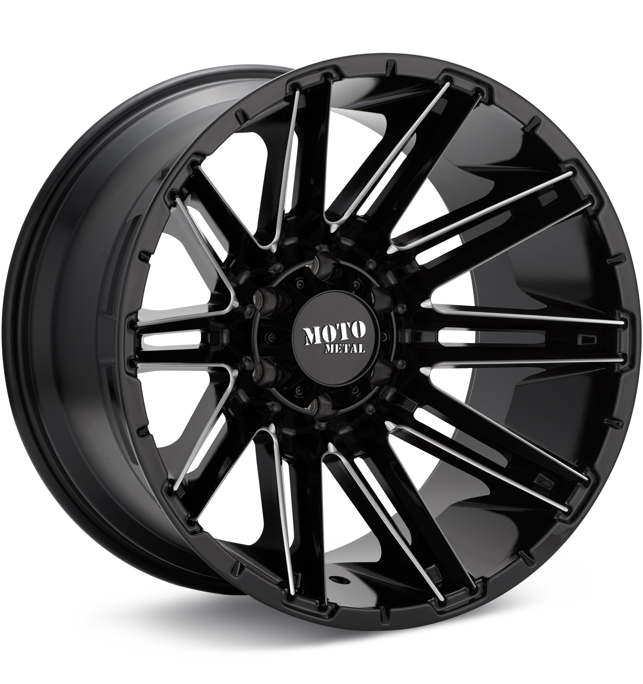 MOTO METAL MO998 Kraken Gloss Black w/Milled Accent Wheels 20 In 20x10 -18