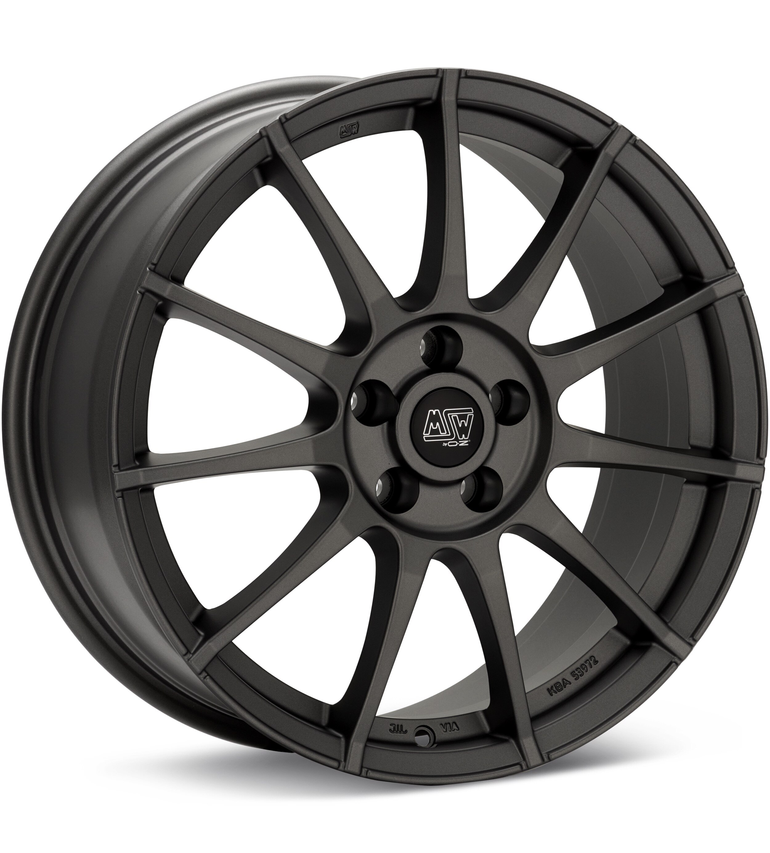 MSW Type 85T Matte Graphite Silver Wheels 17 In 17x7 +45
