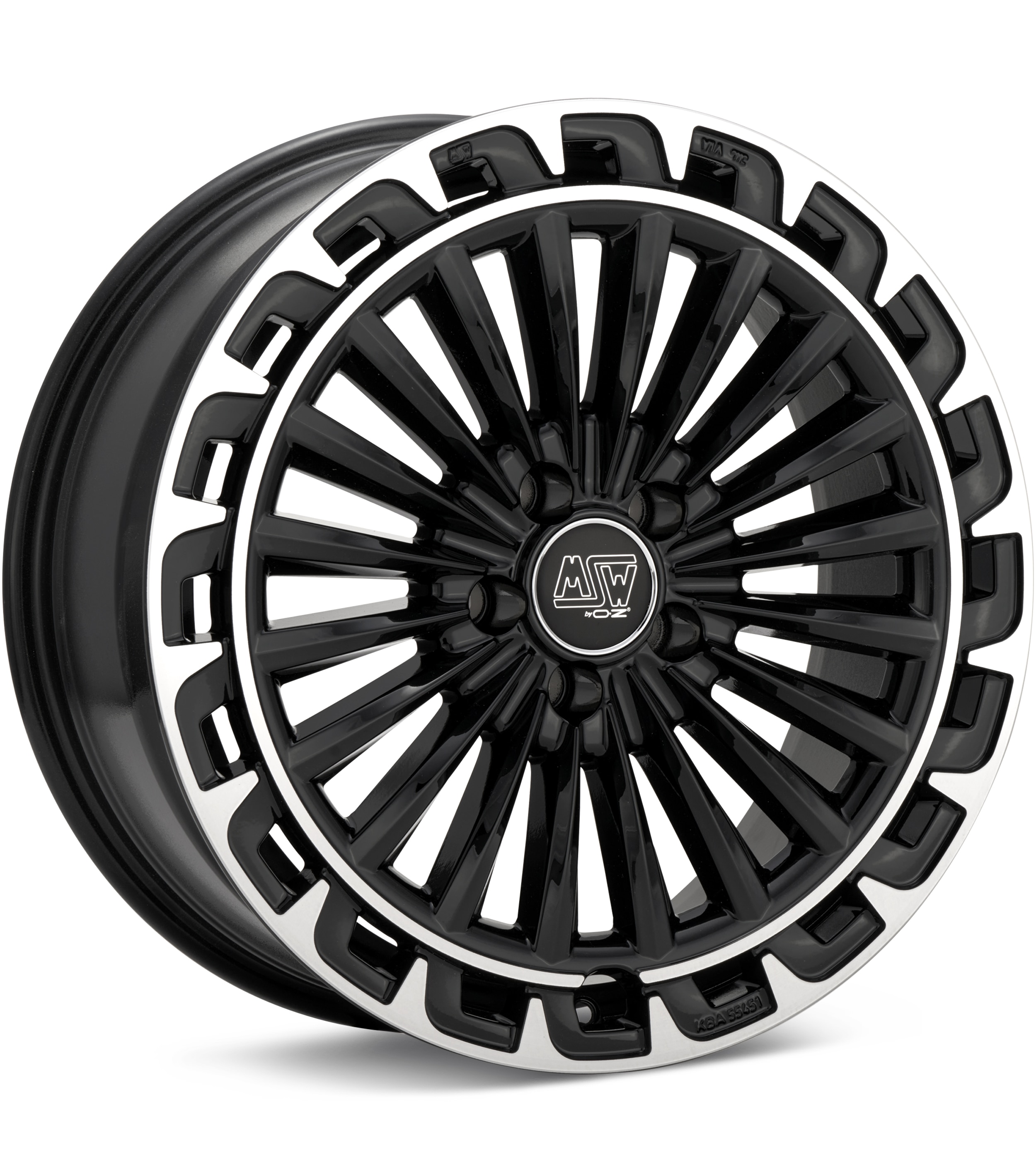 MSW Type Gloss Black w/Machined Lip Wheels 20 In 20x8.5 +33