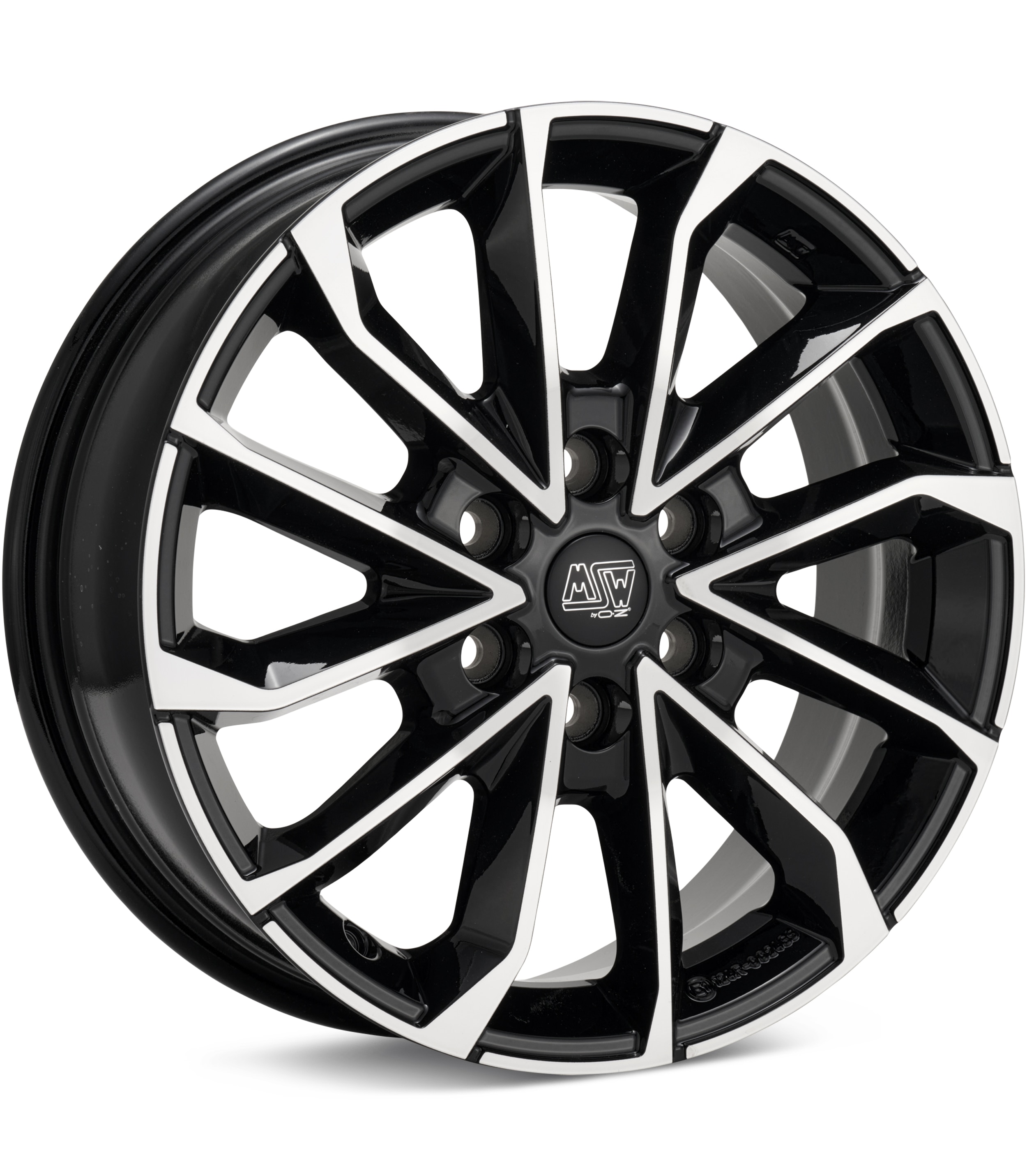 MSW Type 42 6-Lug Machined w/Gloss Black Accent Wheels 19 In 19x7.5 +45 W19473002T56