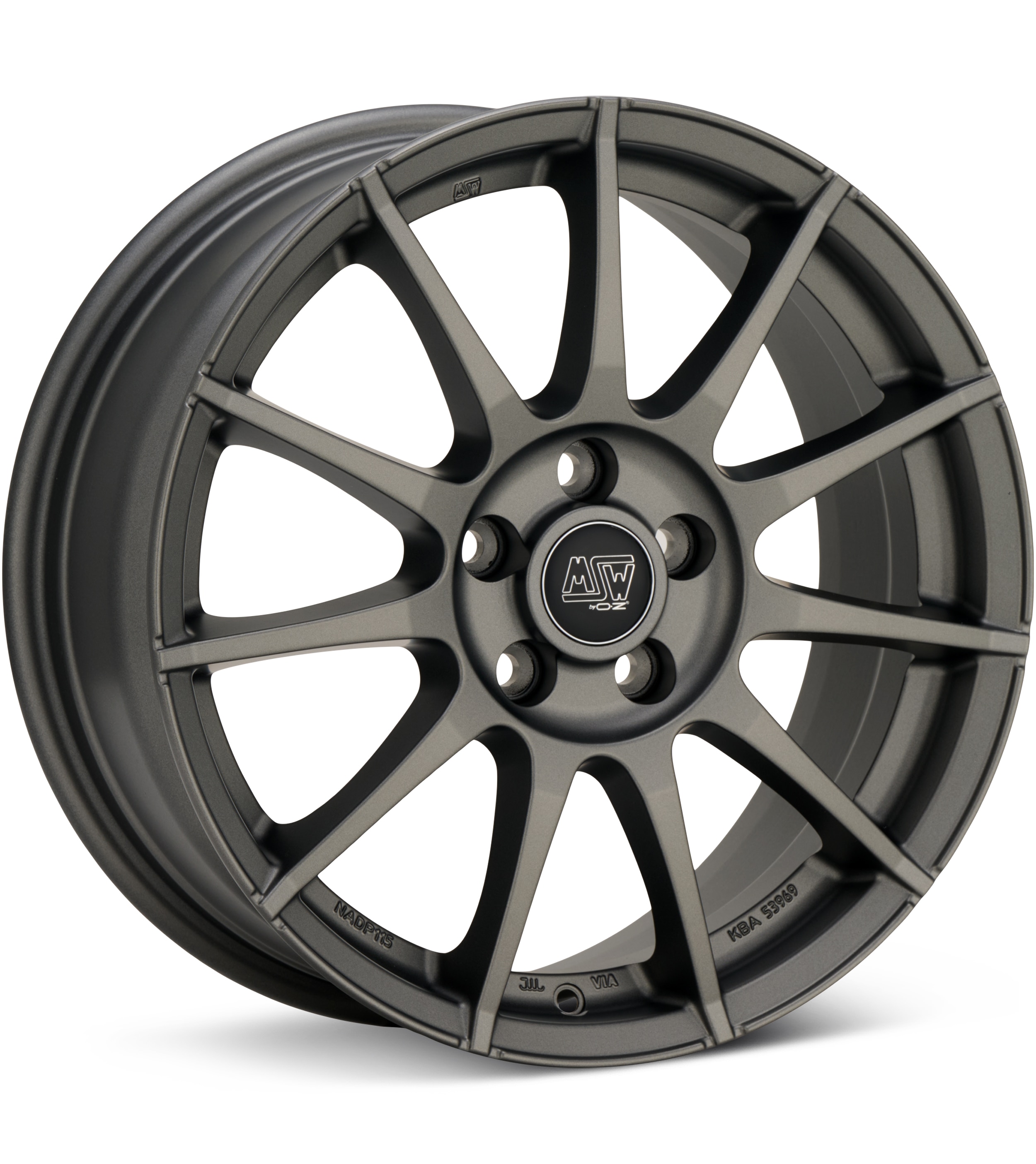 MSW Type 85T Matte Graphite Silver Wheels 19 In 19x8.5 +45 W19458502TO1