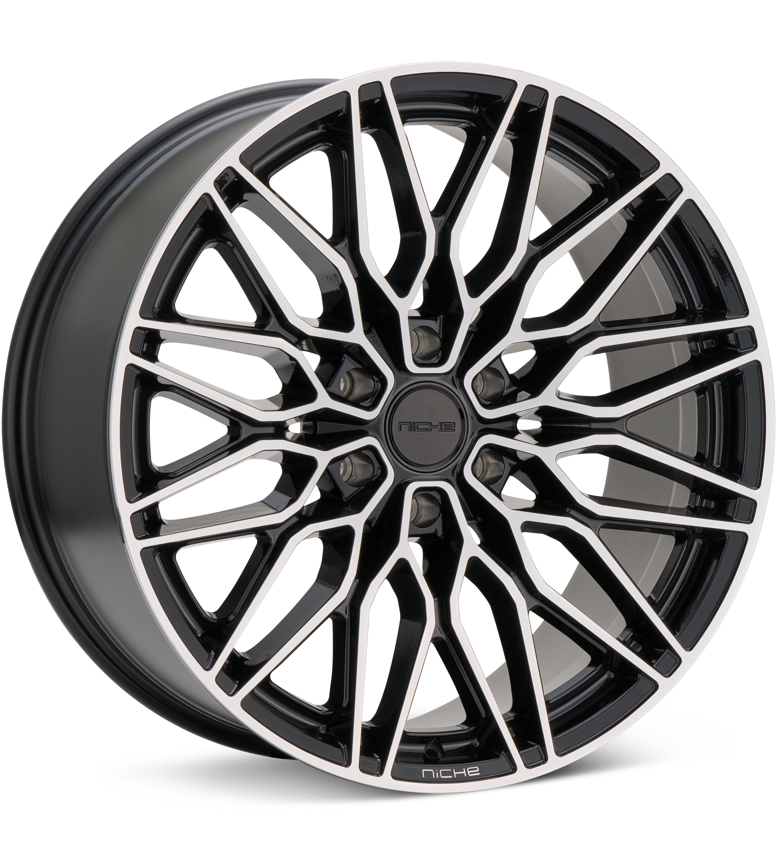 Niche Road Wheels Calabria 6 Machined w/Gloss Black Accent Wheels 22 In 22x9.5 +19
