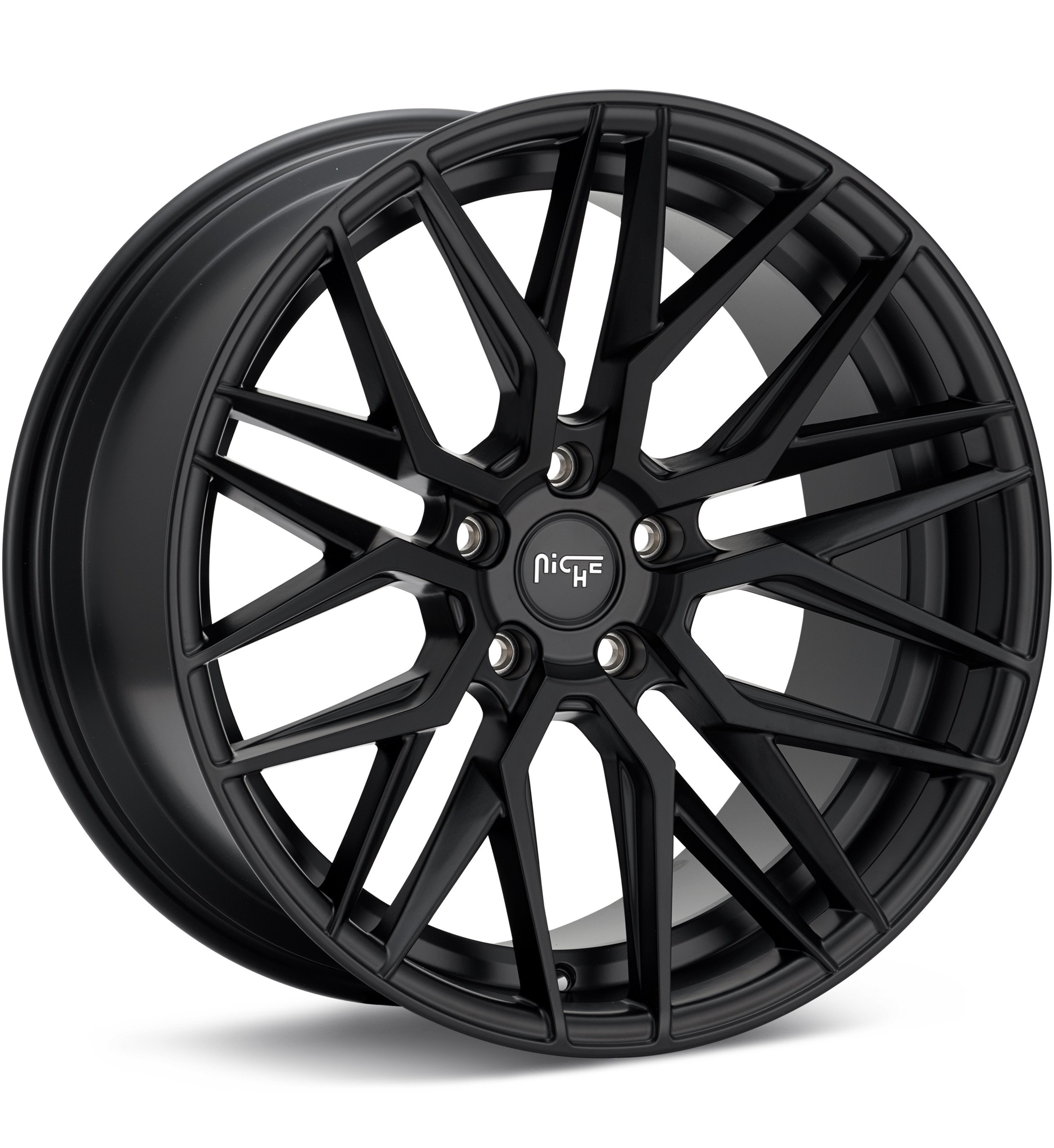 Niche Road Wheels Gamma Black Wheels 19 In 19x8.5 +35