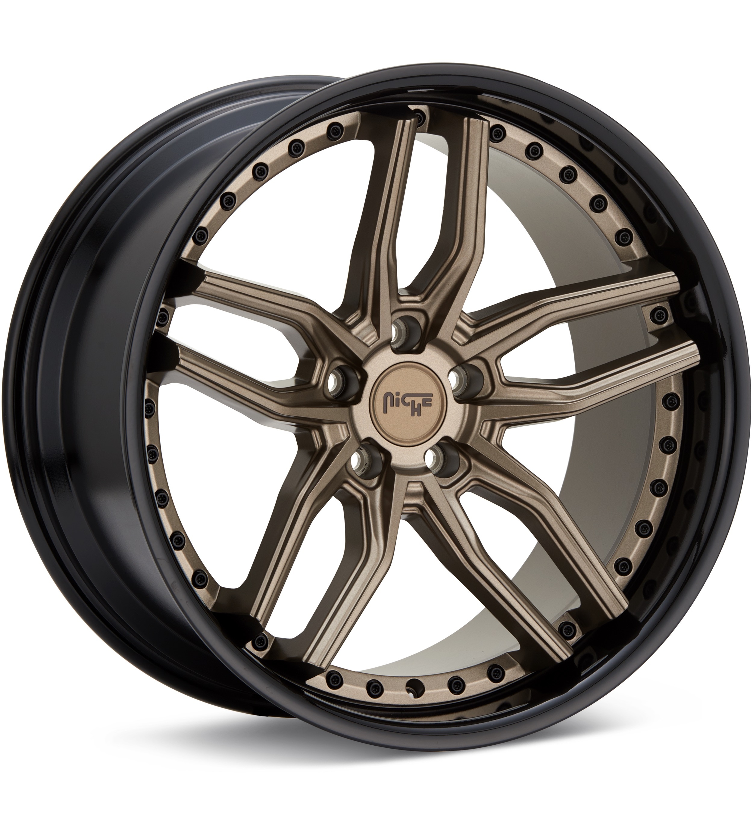 Niche Road Wheels Methos Matte Bronze w/Black Ring Wheels 19 In 19x8.5 +35