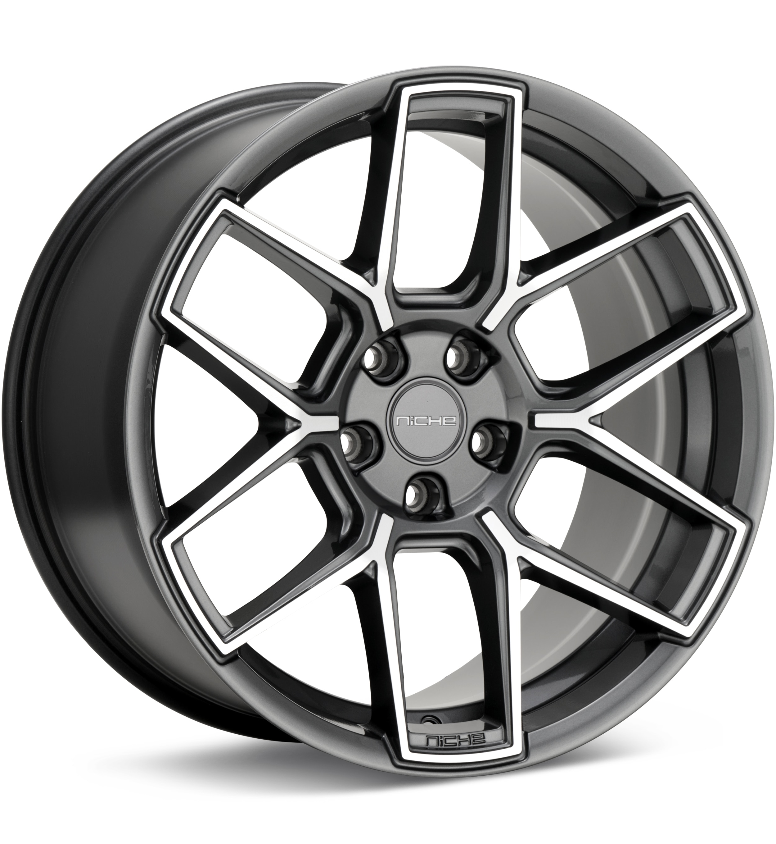 Niche Road Wheels Rise Machined w/Anthracite Accent Wheels 22 In 22x9.5 +20 NC281AD22955720