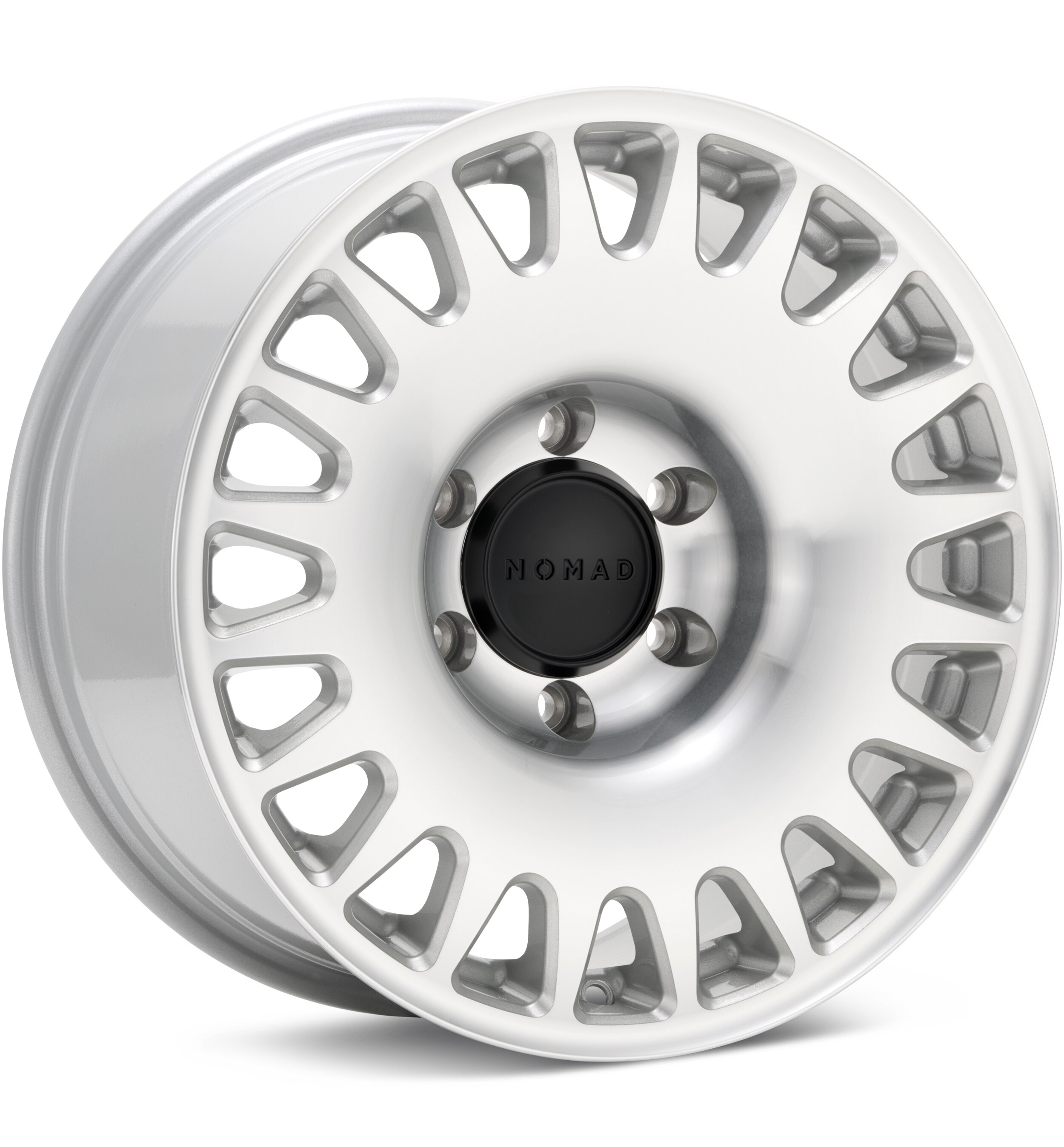 Nomad Sahara Silver Machined w/Clearcoat Wheels 17 In 17x8.5 -10 N503MC-78560-10