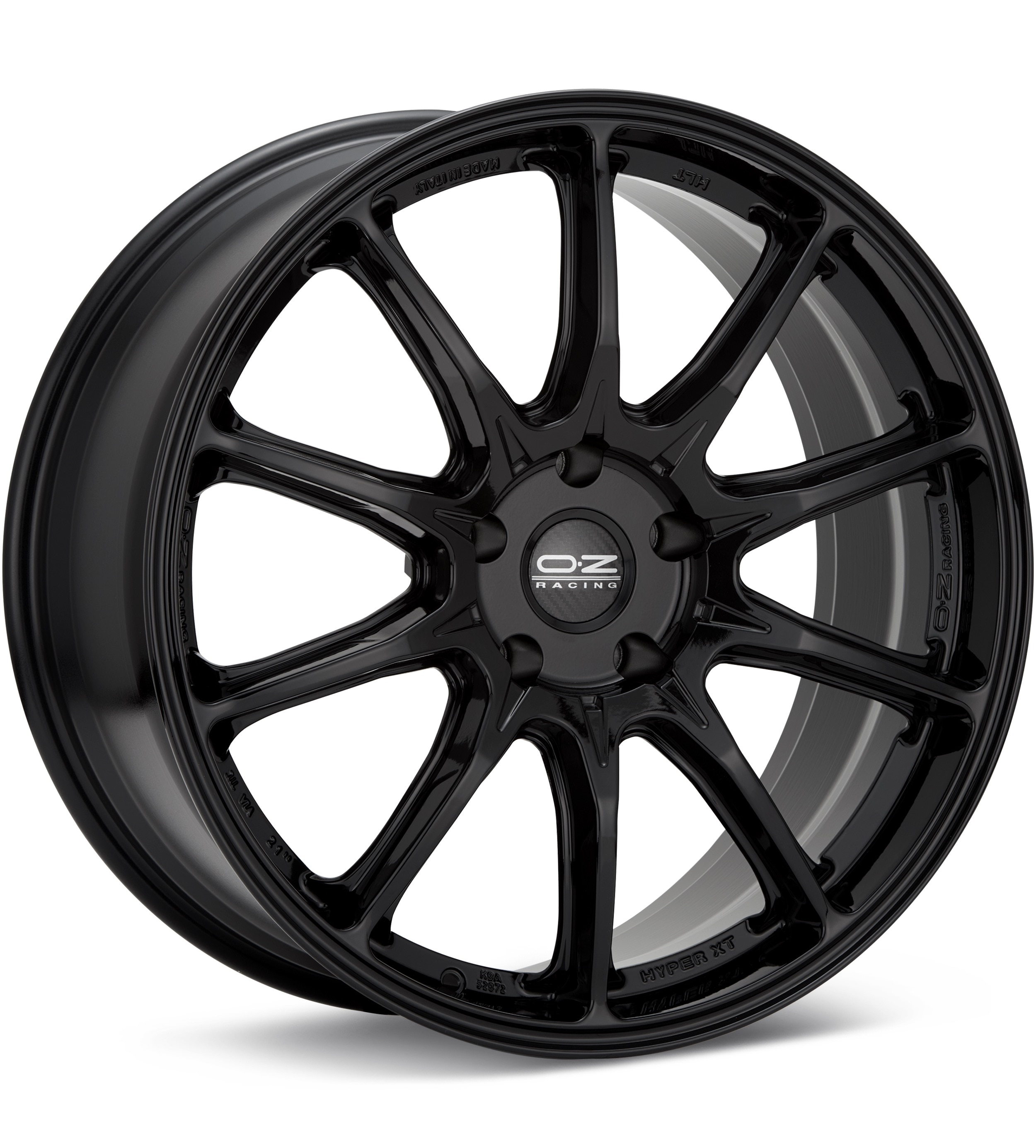 O.Z. Hyper XT HLT Gloss Black Wheels 22 In 22x9 +40