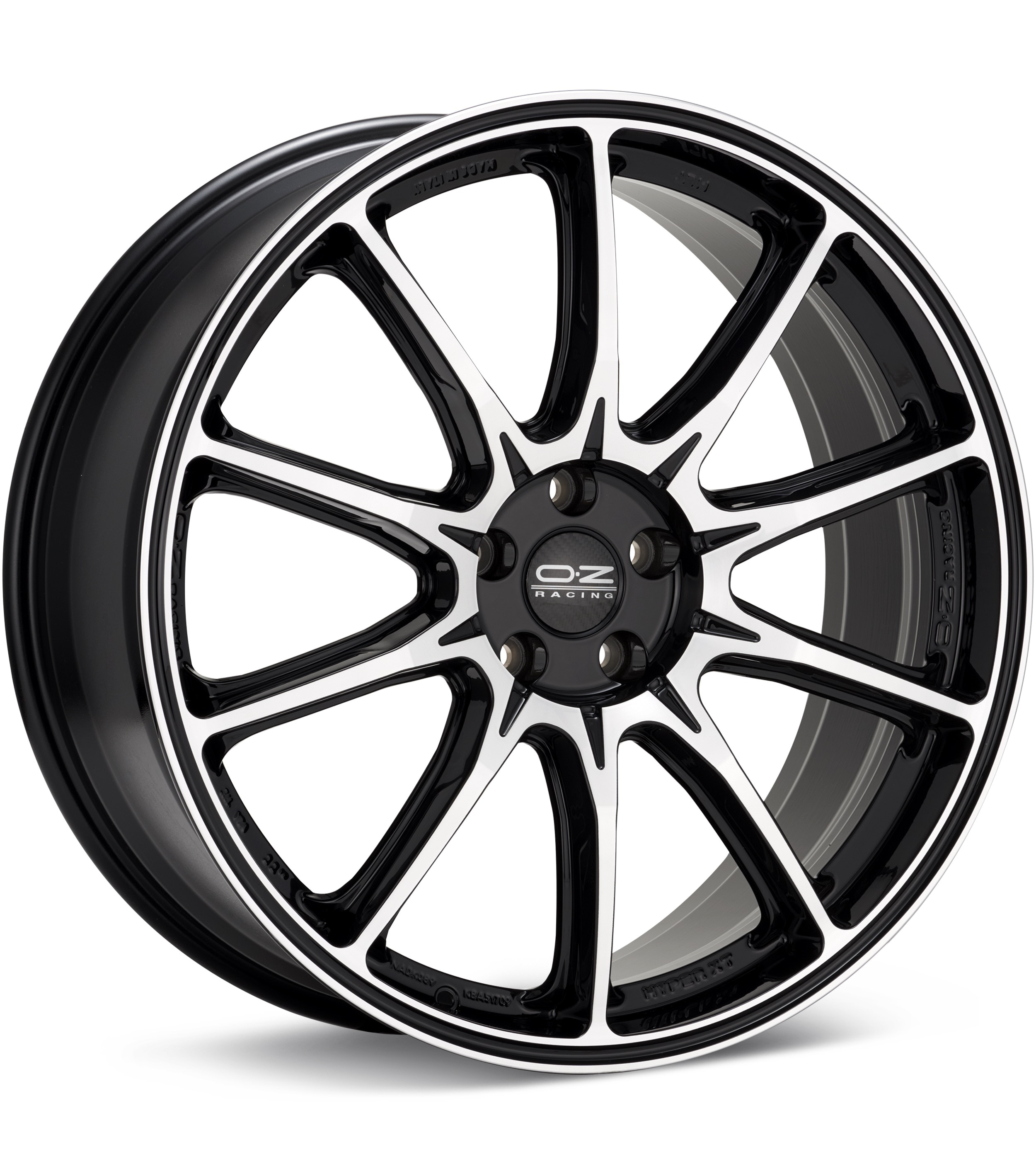 O.Z. Hyper XT HLT Machined w/Gloss Black Accent Wheels 22 In 22x9 +40
