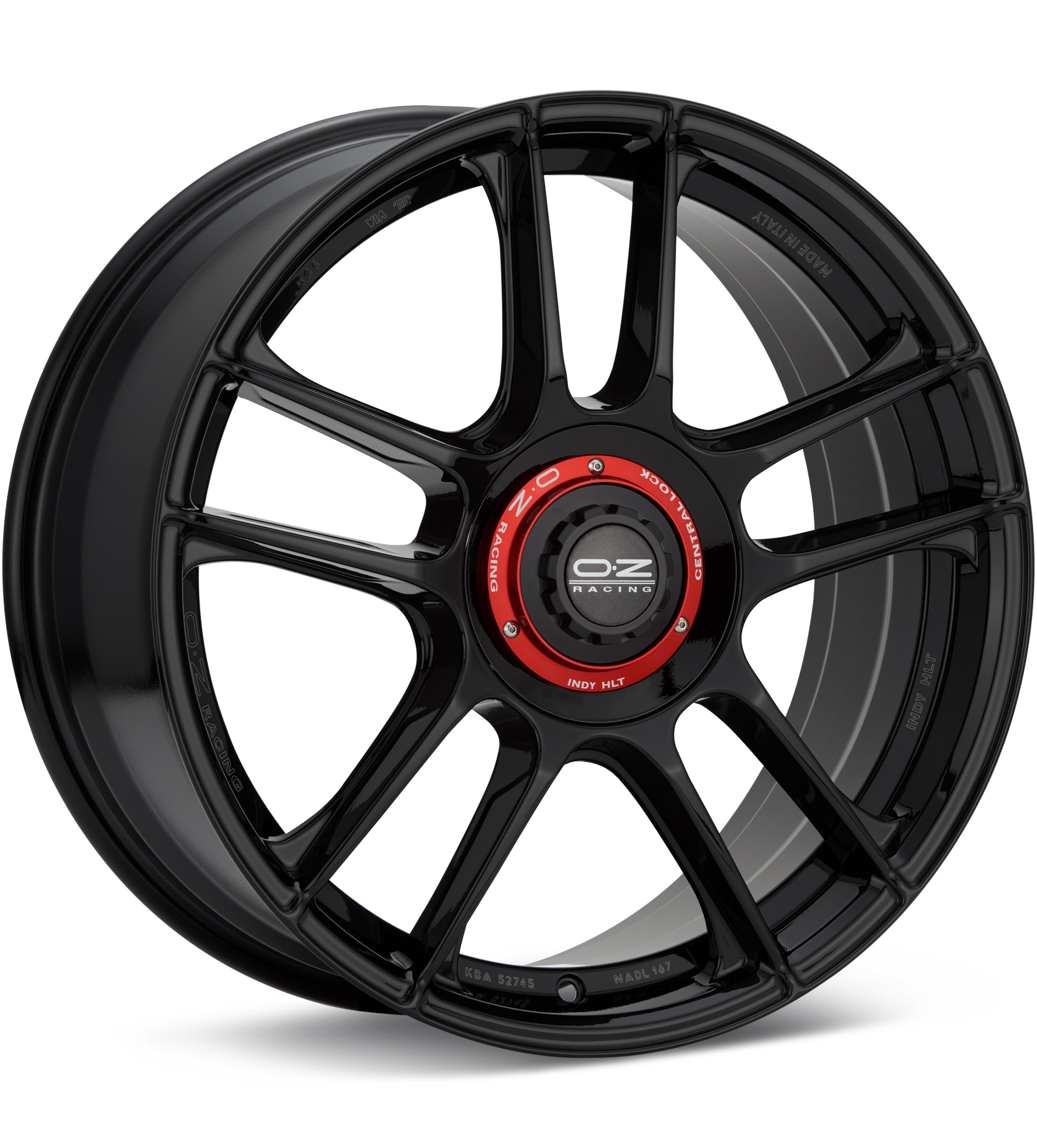 O.Z. Indy HLT Gloss Black Wheels 20 In 20x8.5 +30