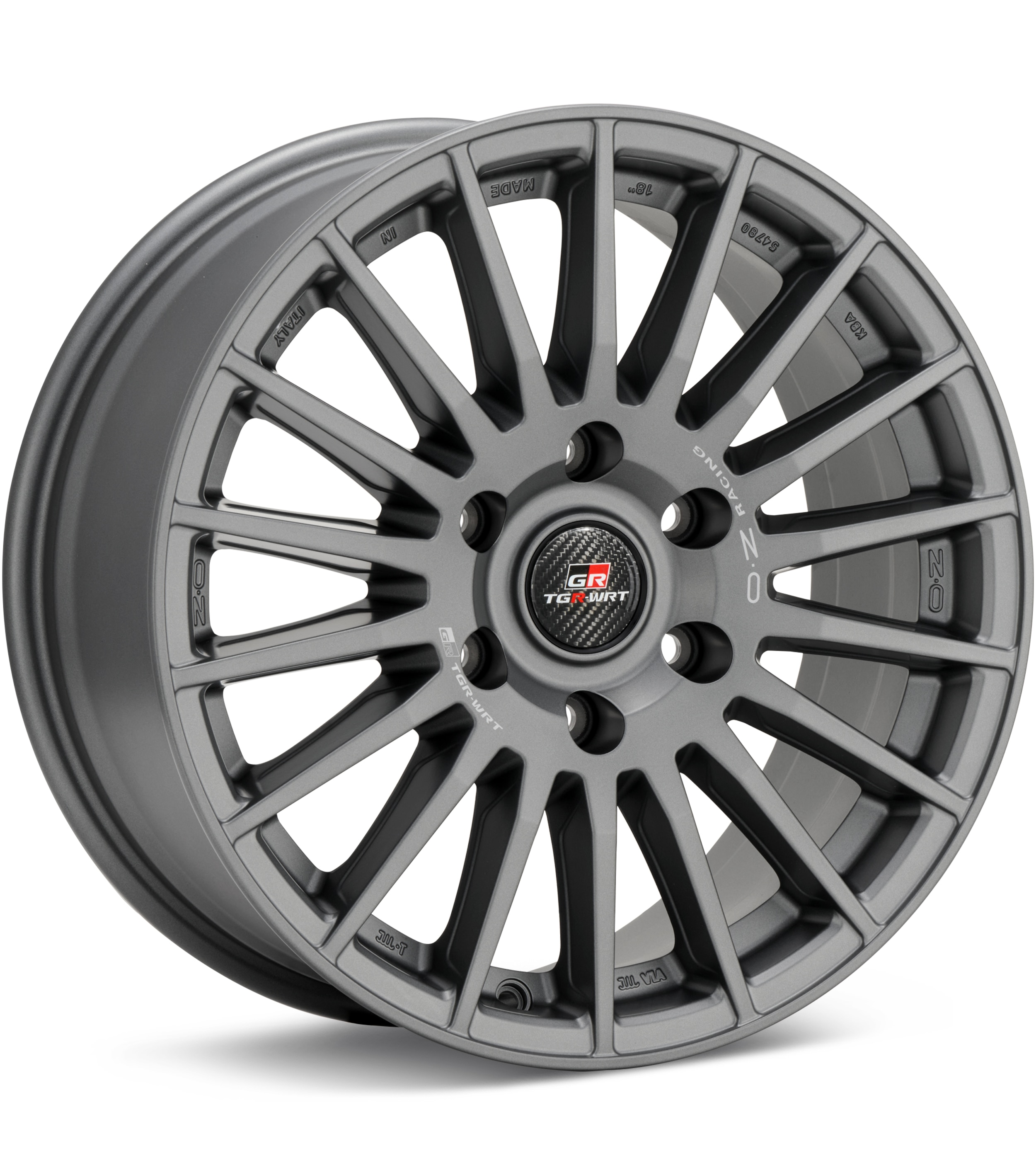 O.Z. Rally Desert TGR-WRT Matte Graphite Silver Wheels 18 In 18x8 +50