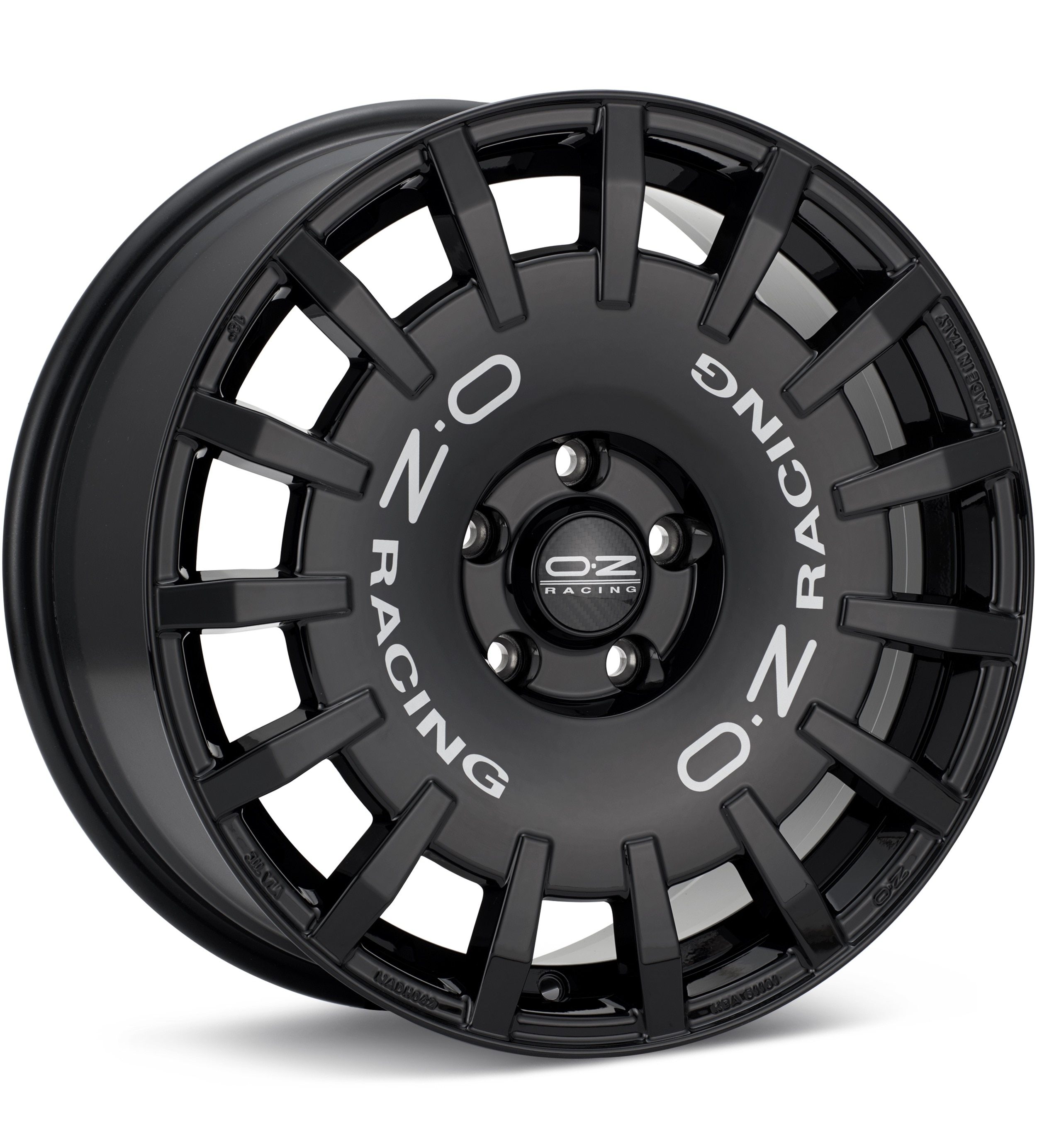 O.Z. Rally Racing Gloss Black Wheels 18 In 18x8 +45