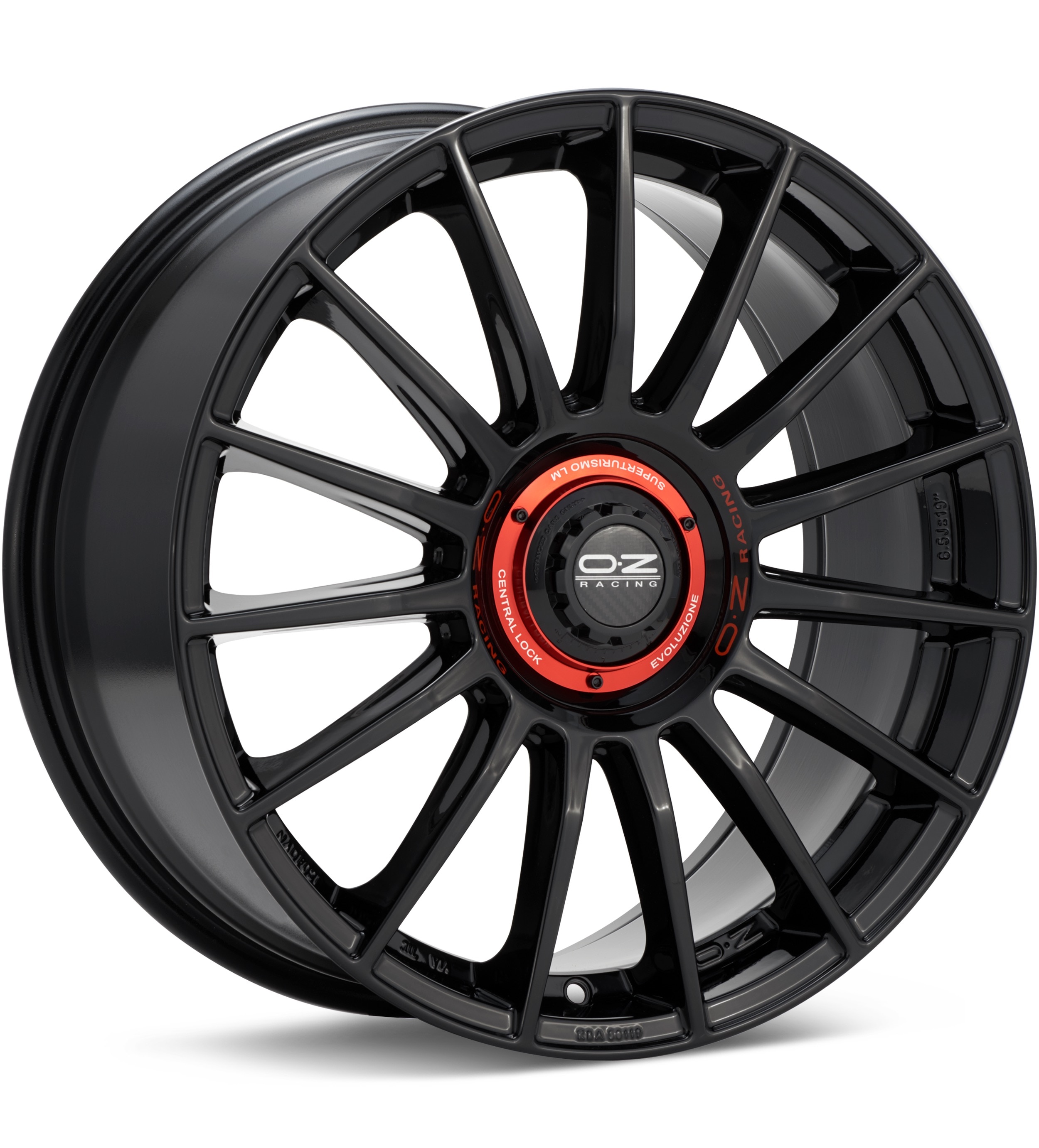 O.Z. Superturismo EVOLUZIONE Gloss Black Wheels 19 In 19x8.5 +45