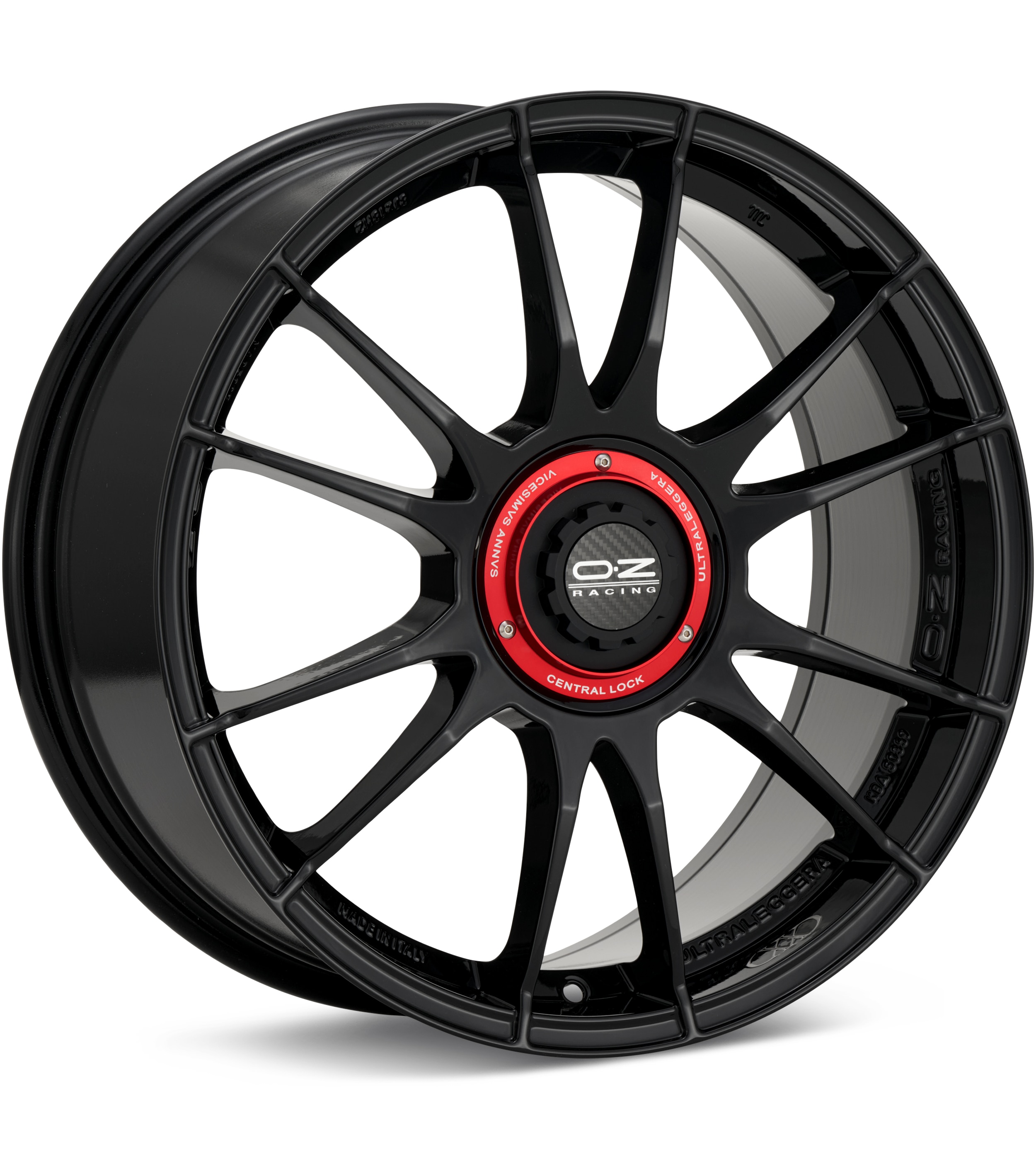O.Z. Ultraleggera XX Gloss Black Wheels 19 In 19x8 +45 W01713208O2