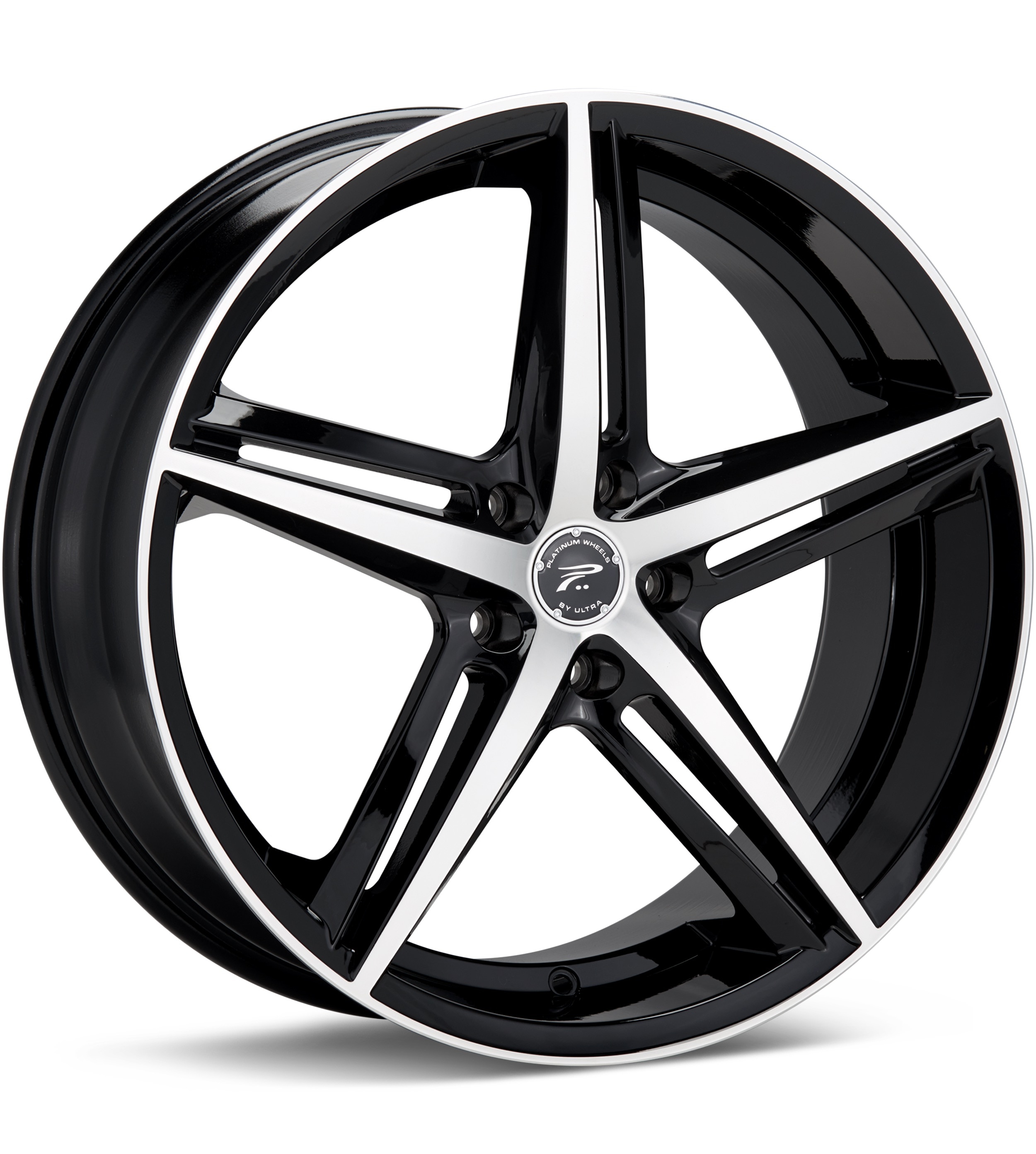 Platinum Smooth Trip Machined w/Black Accent Wheels 17 In 17x8 40