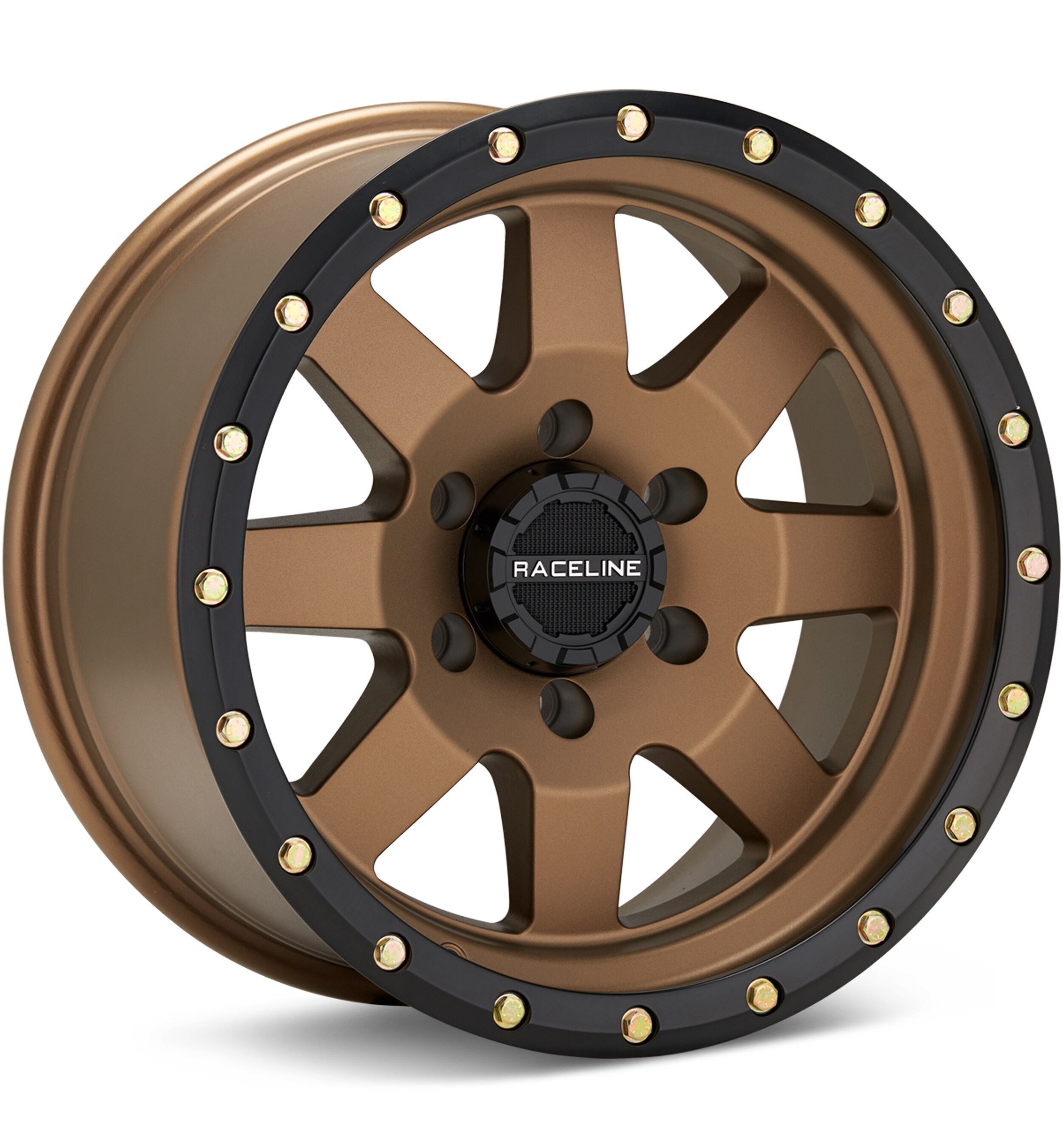 Raceline 935 Defender Bronze w/Black Lip Wheels 20 In 20x9 -12
