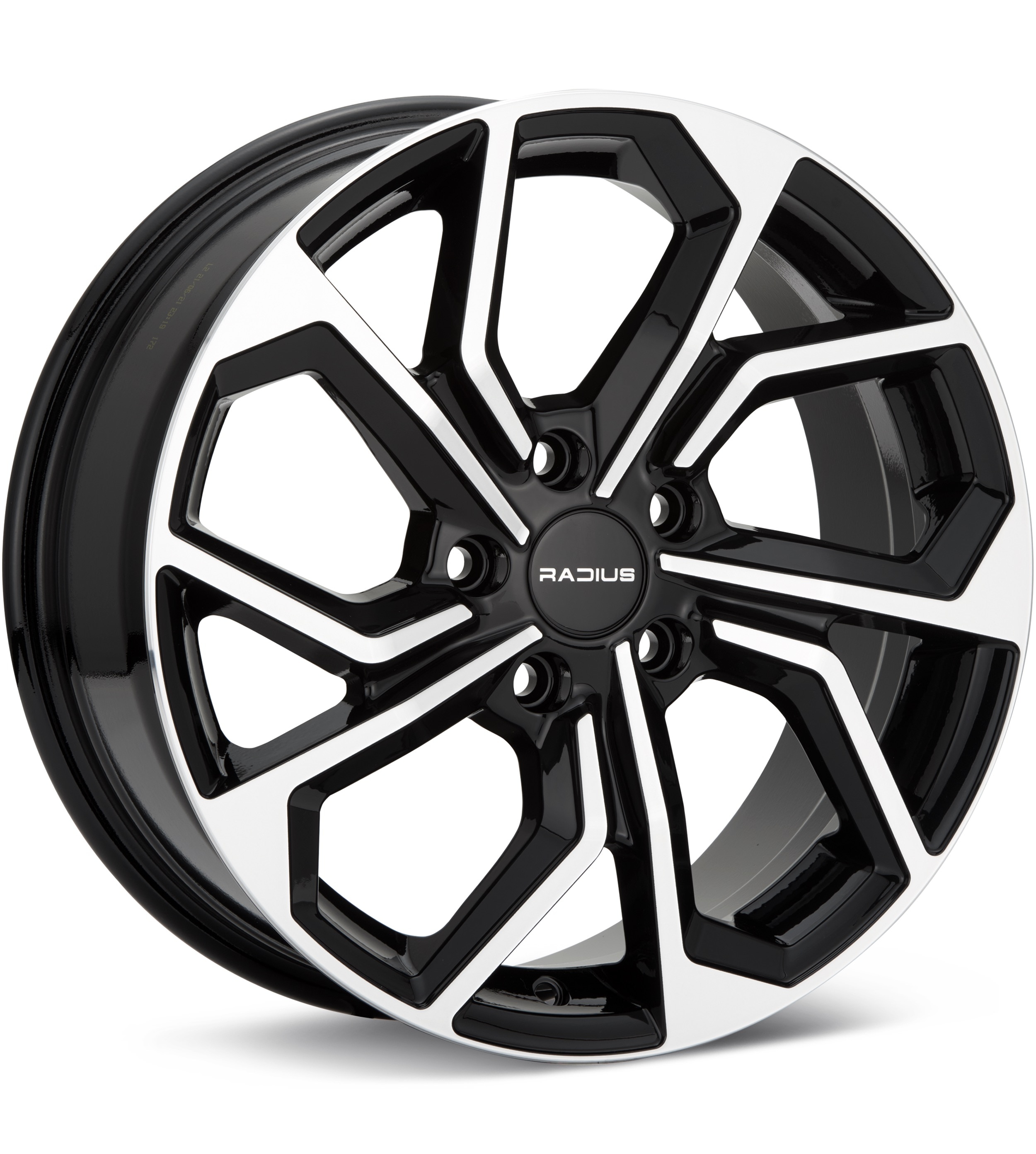 RADIUS WI23 Machined w/Black Accent Wheels 16 In 16x6.5 +45