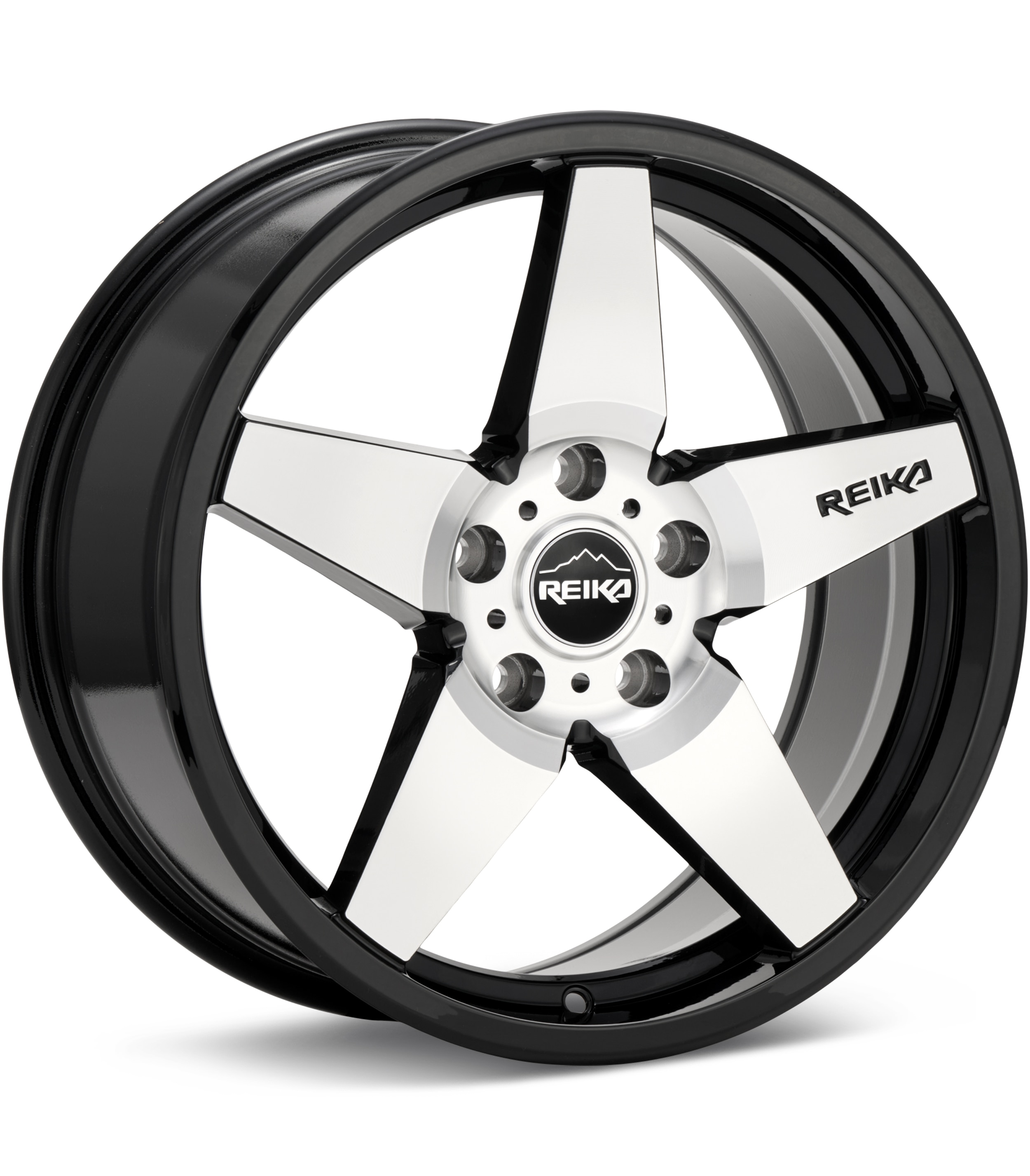 REIKA Wheels, REIKA Wheels R15 Seeker Machined w/Gloss Black Accent Wheels 15 In 15x7 +15 R15570151007F