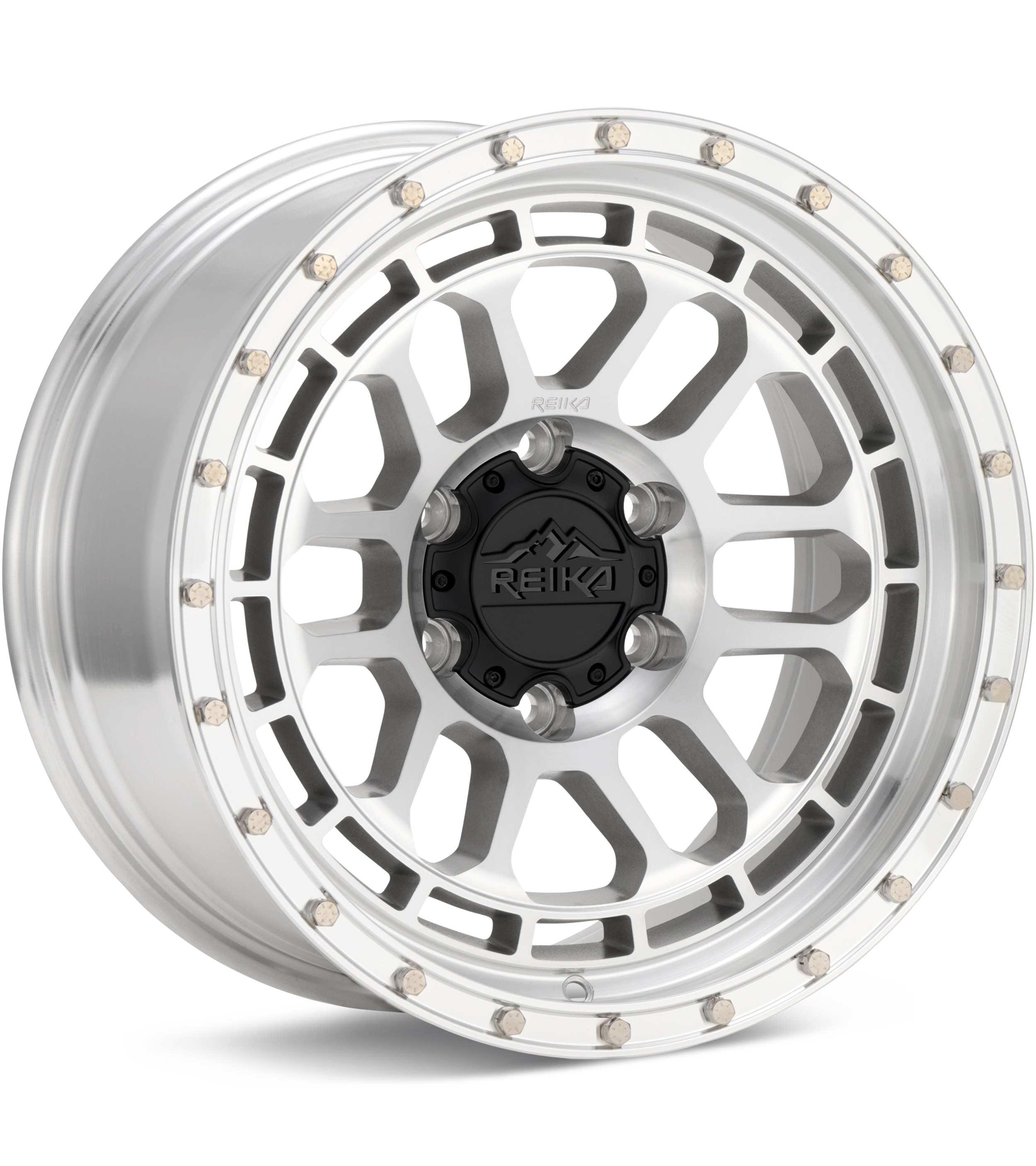 REIKA Wheels, REIKA Wheels R35 Rambler Silver Machined w/Clearcoat Wheels 17 In 17x9 -12 R35790125036F