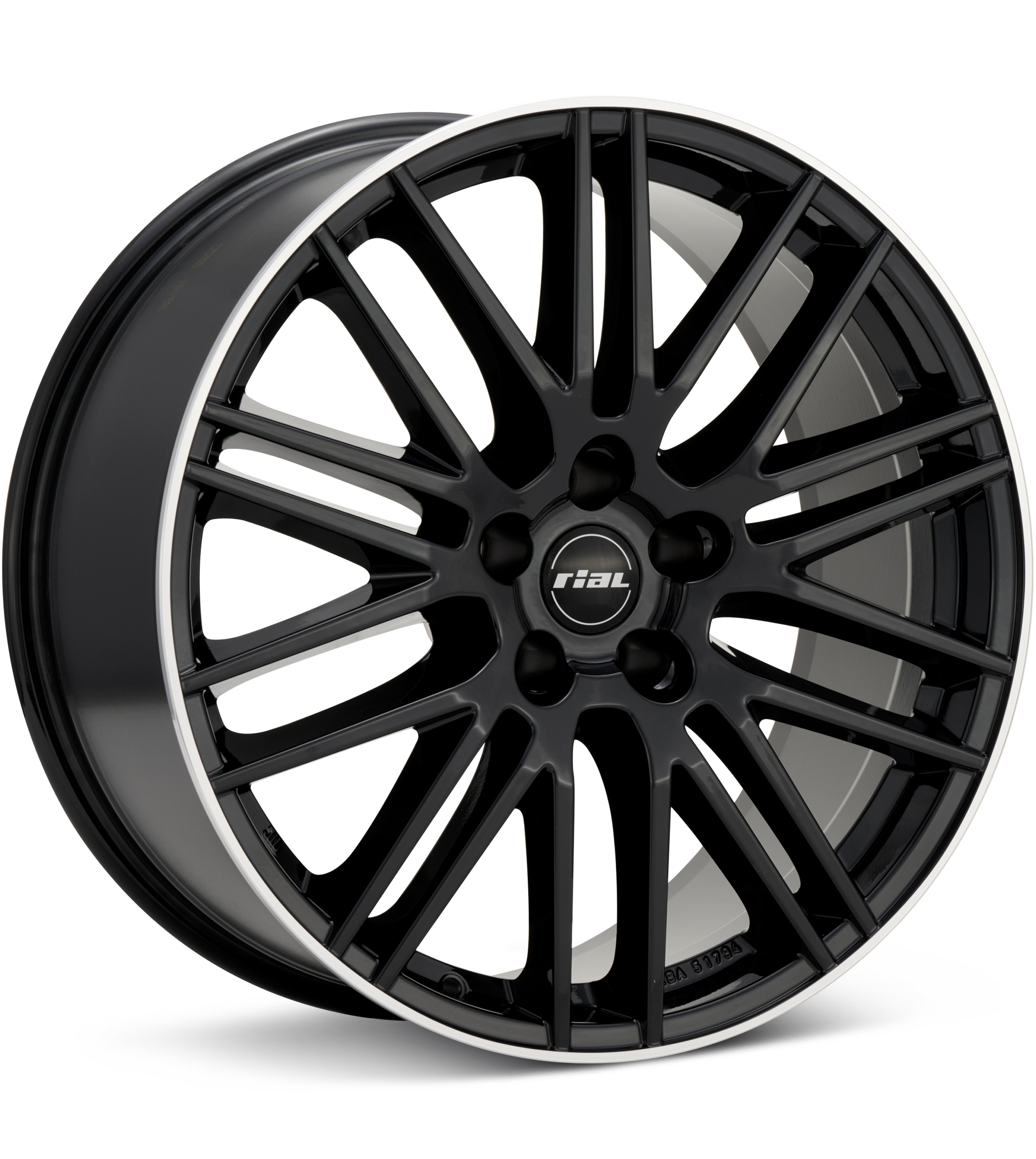 Rial KiboX Gloss Black w/Machined Lip Wheels 20 In 20x9 +20