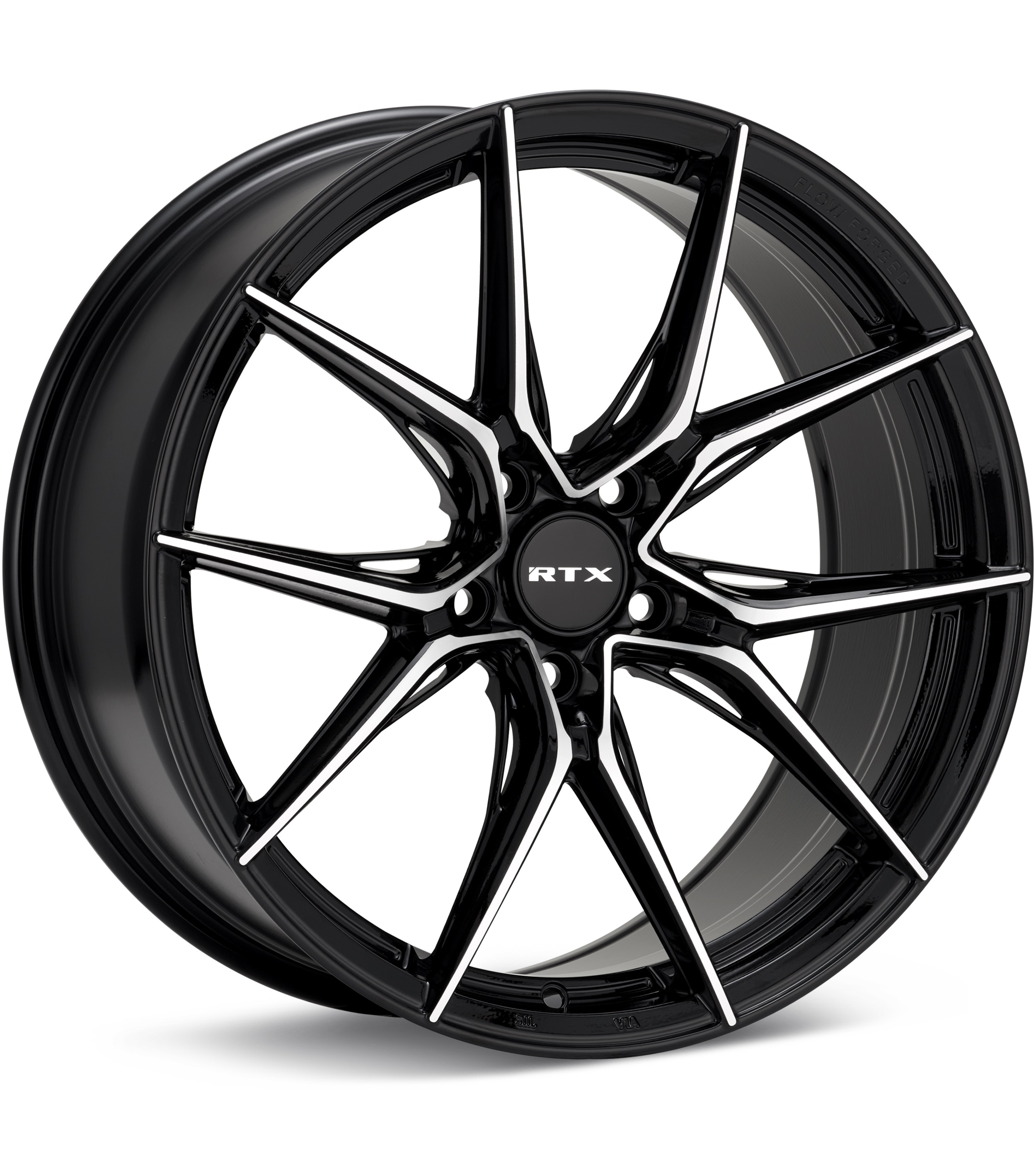 RTX Wheels Slick Machined w/Gloss Black Accent Wheels 18 In 18x8.5 +38