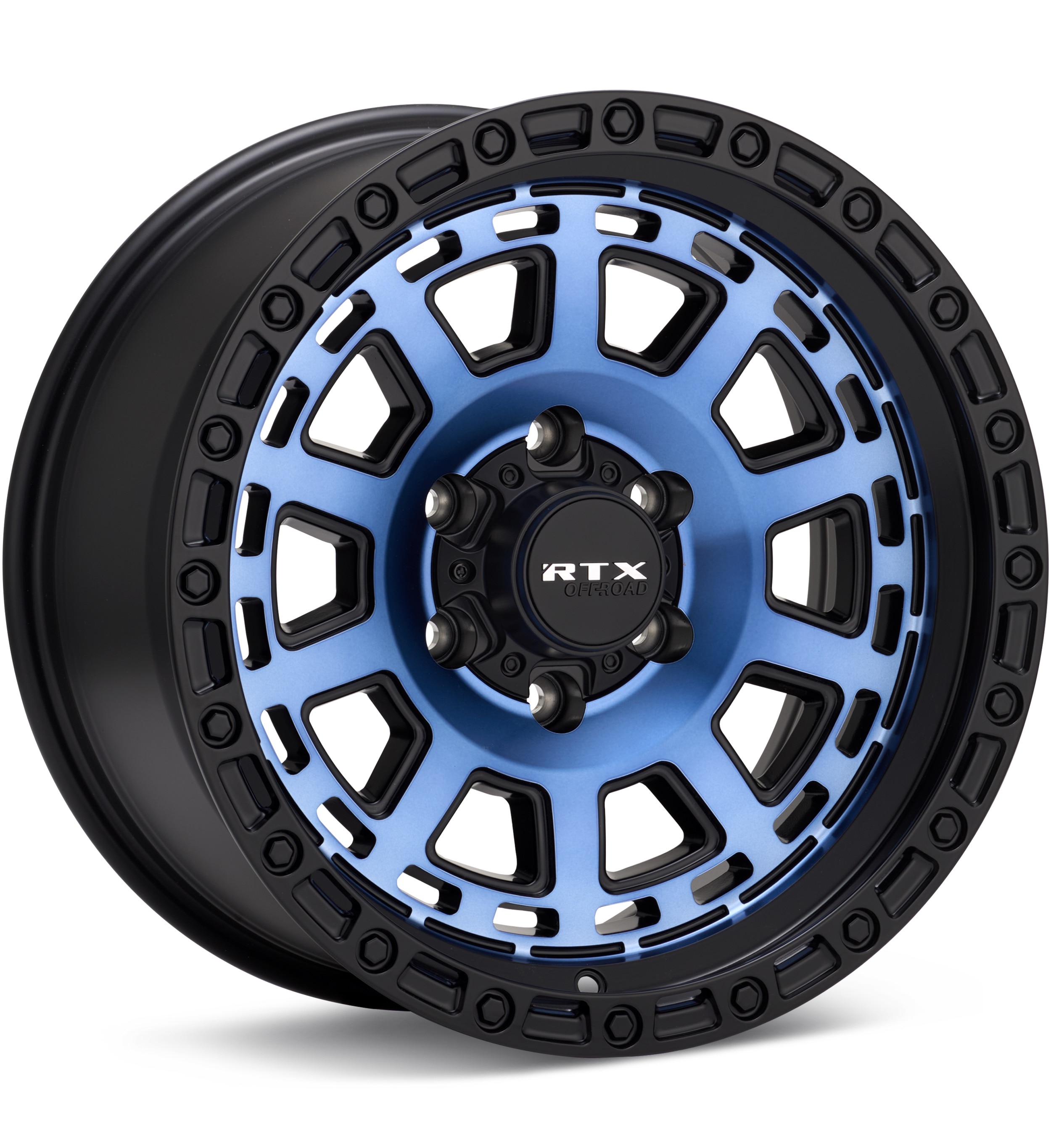RTX Wheels Titan Blue w/Black Lip Wheels 18 In 18x9 00