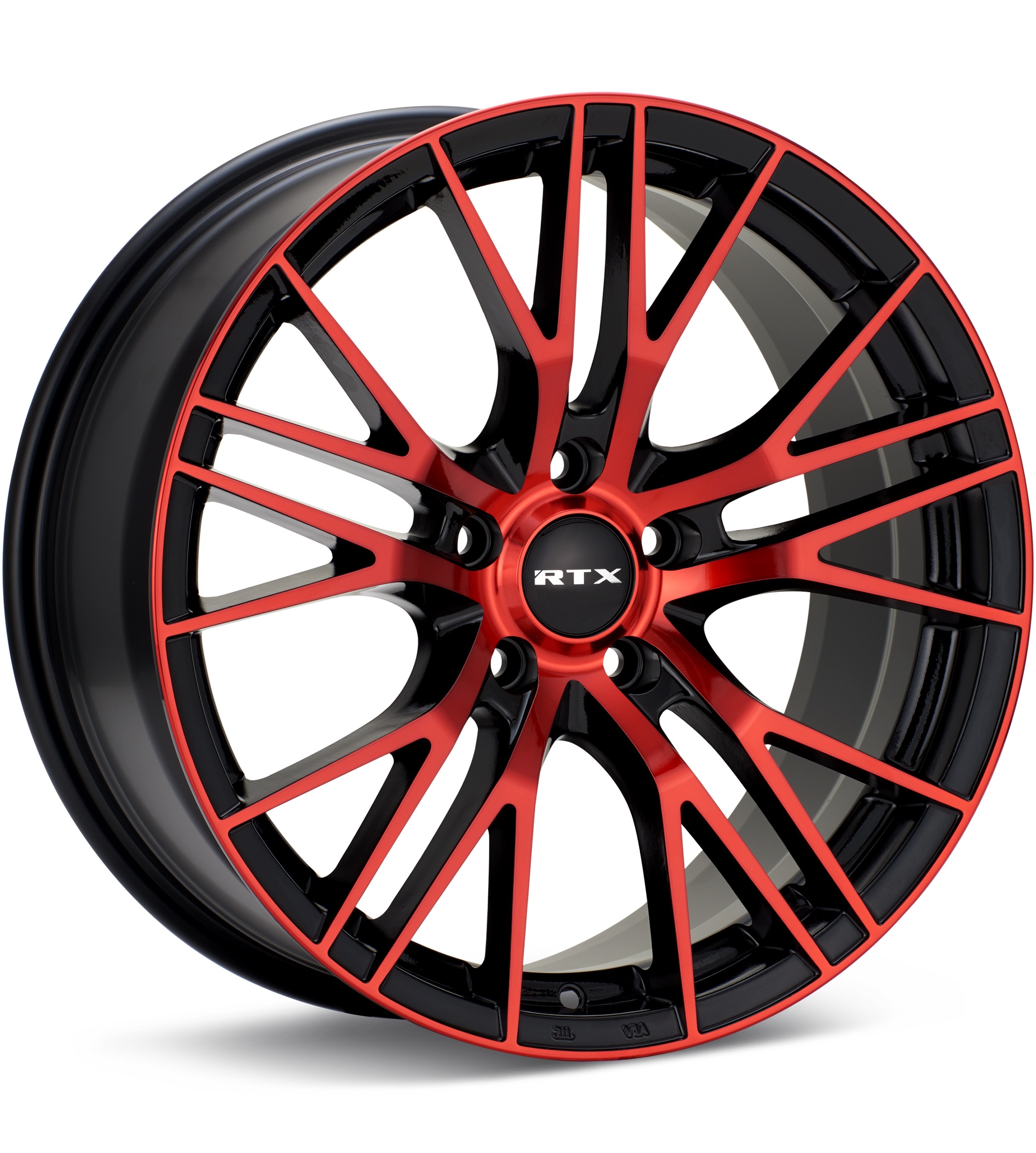 RTX Wheels Vertex Black w/Red Accent Wheels 16 In 16x7 +40