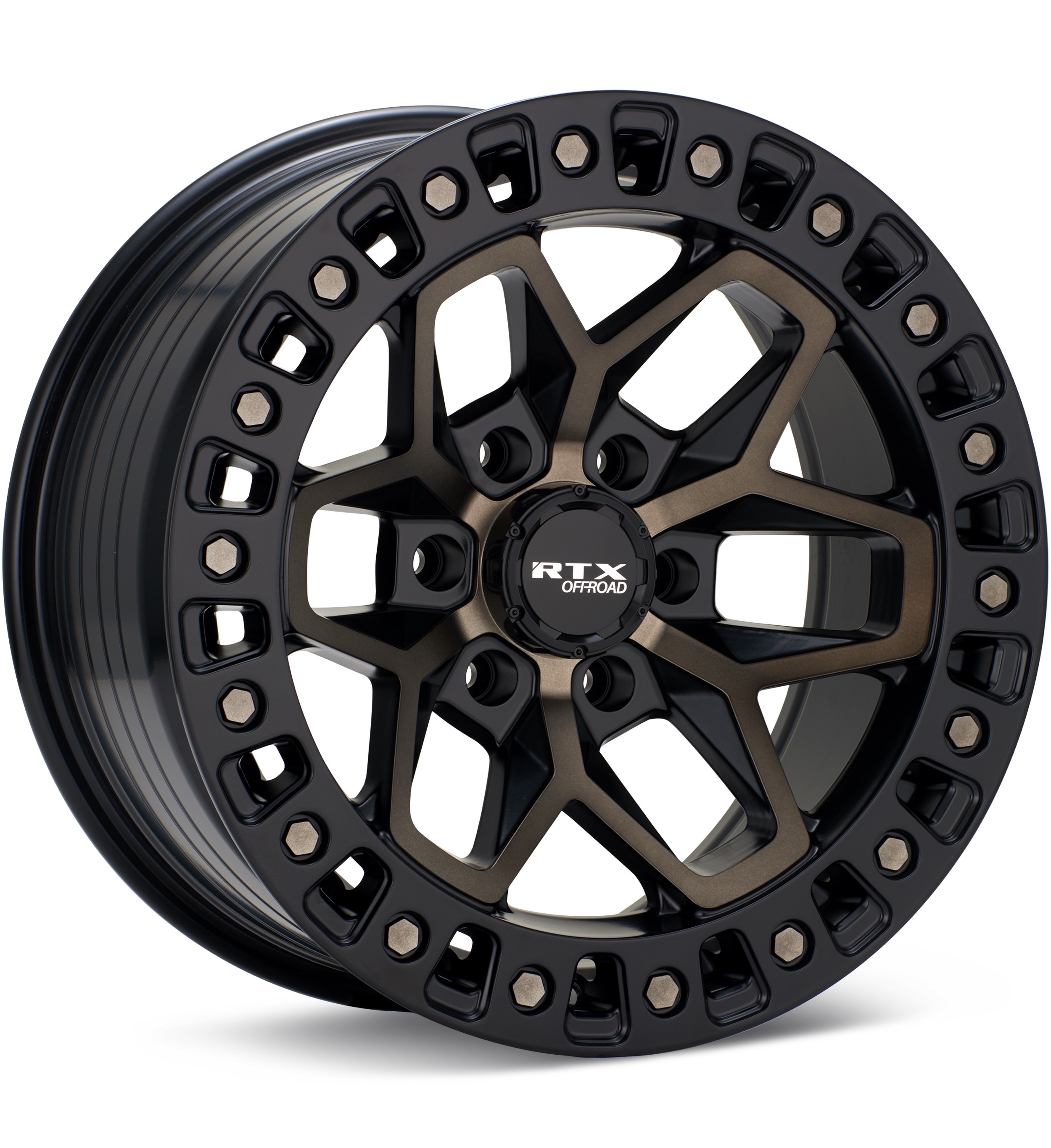 RTX Wheels Zion Black Machined w/Bronze Tint Wheels 17 In 17x9 -15