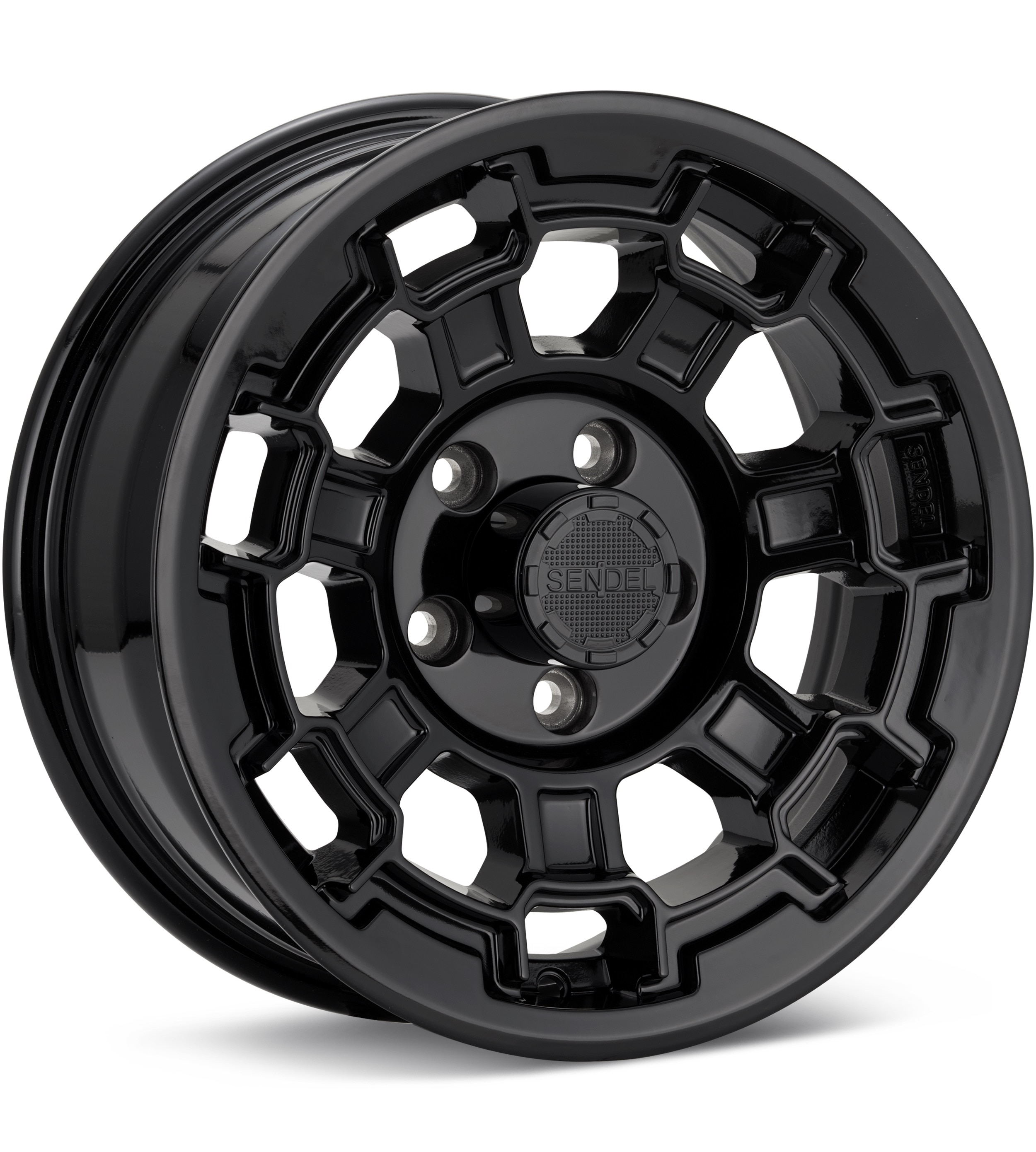 SenDel Towable T18 Gloss Black Wheels 15 In 15x6 00 T18-56550GB