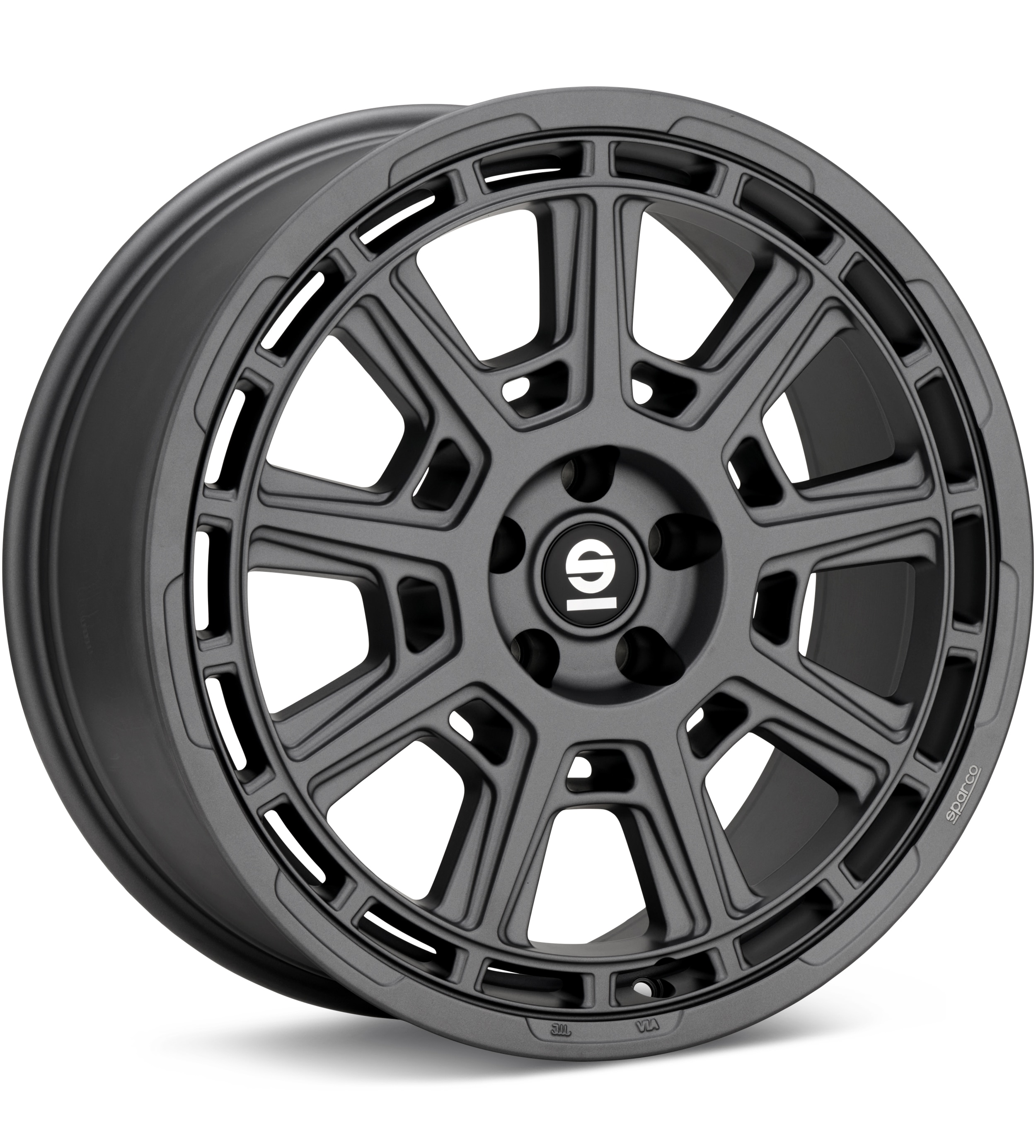 Sparco All-Terrain Sterrato Matte Graphite Silver Wheels 20 In 20x8.5 +45 W29131503O1