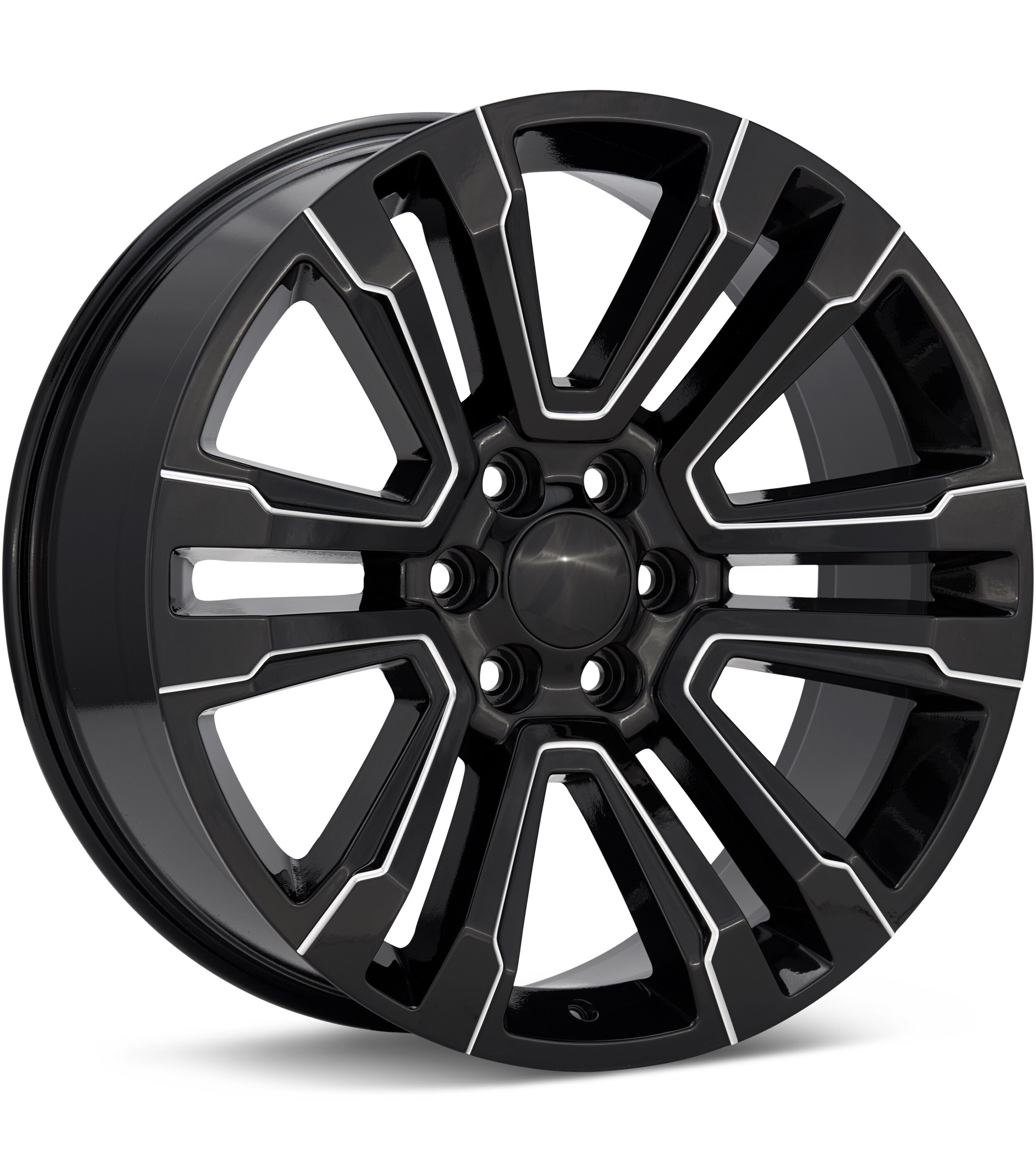 Sport Muscle SM72 Black w/Milled Accent Wheels 22 In 22x9 24