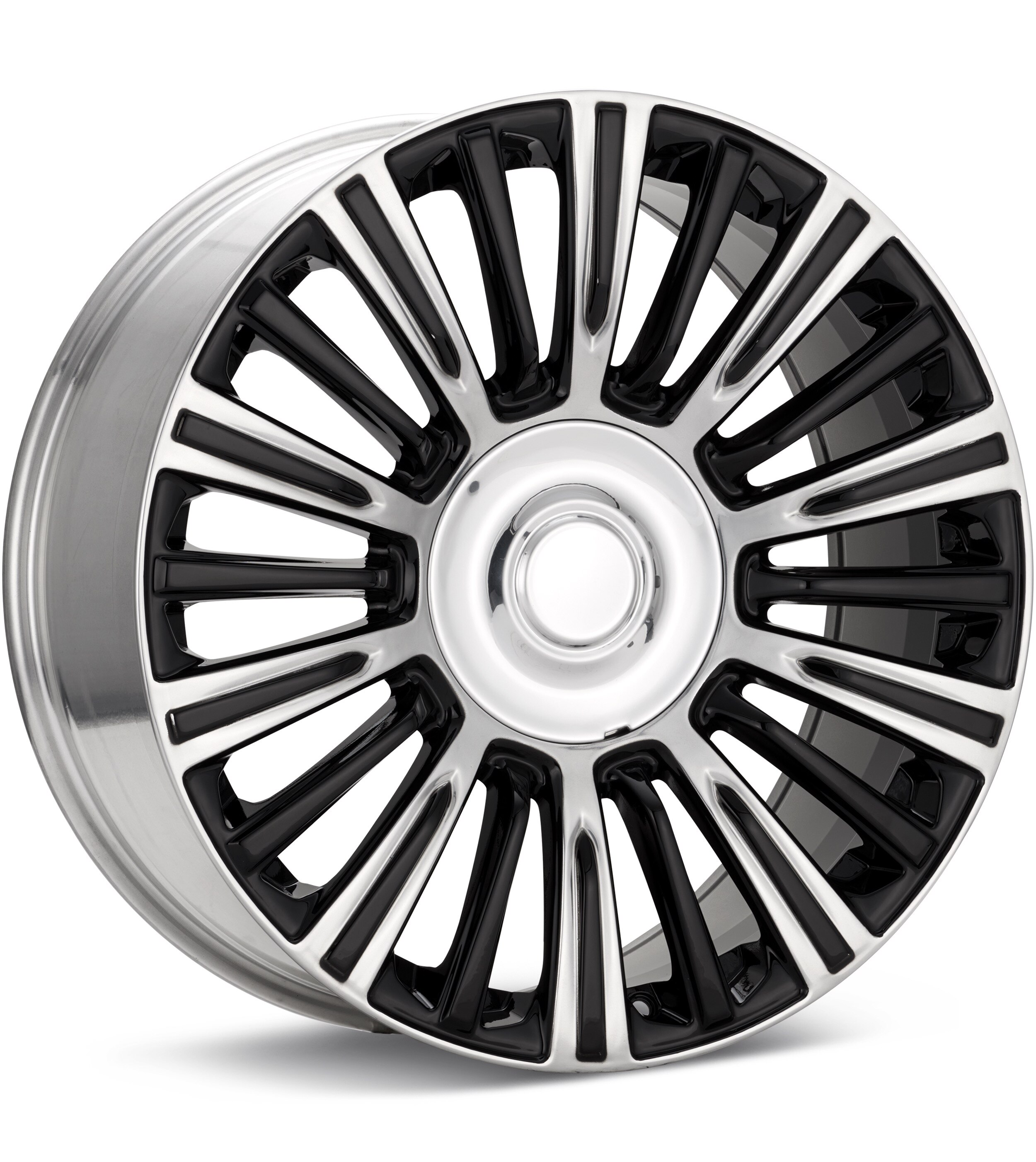 Sport Muscle SM91 Gloss Black w/Polished Face Wheels 22 In 22x9 28