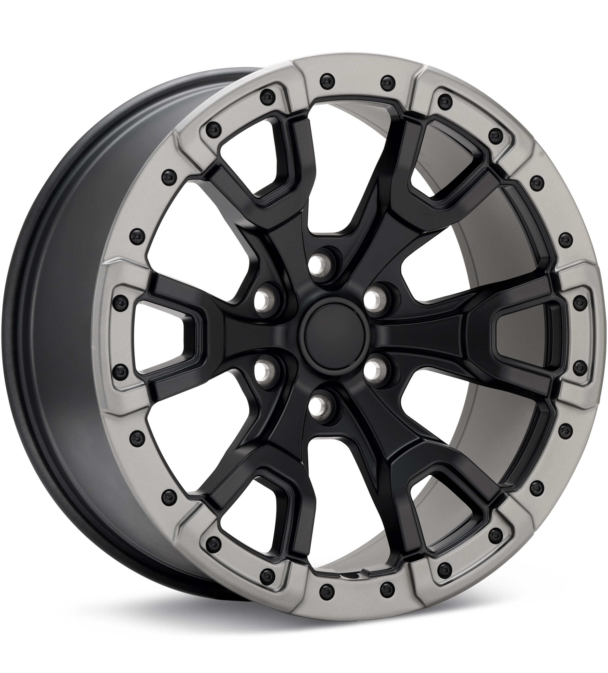 Sport Muscle SM99 Satin Black w/Grey Ring Wheels 20 In 20x9 +20