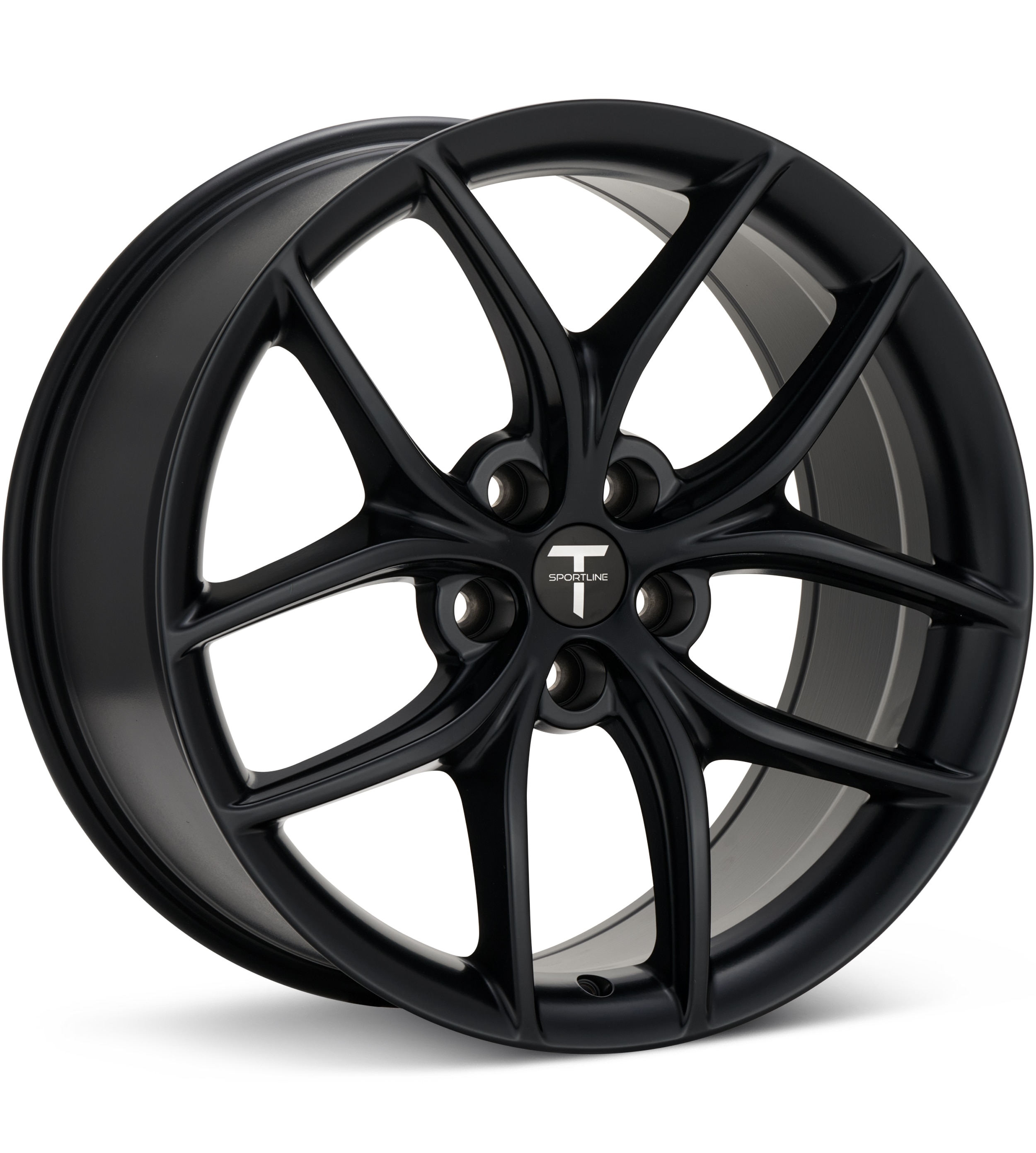 T Sportline TS5 Satin Black Wheels 18 In 18x8.5 +35