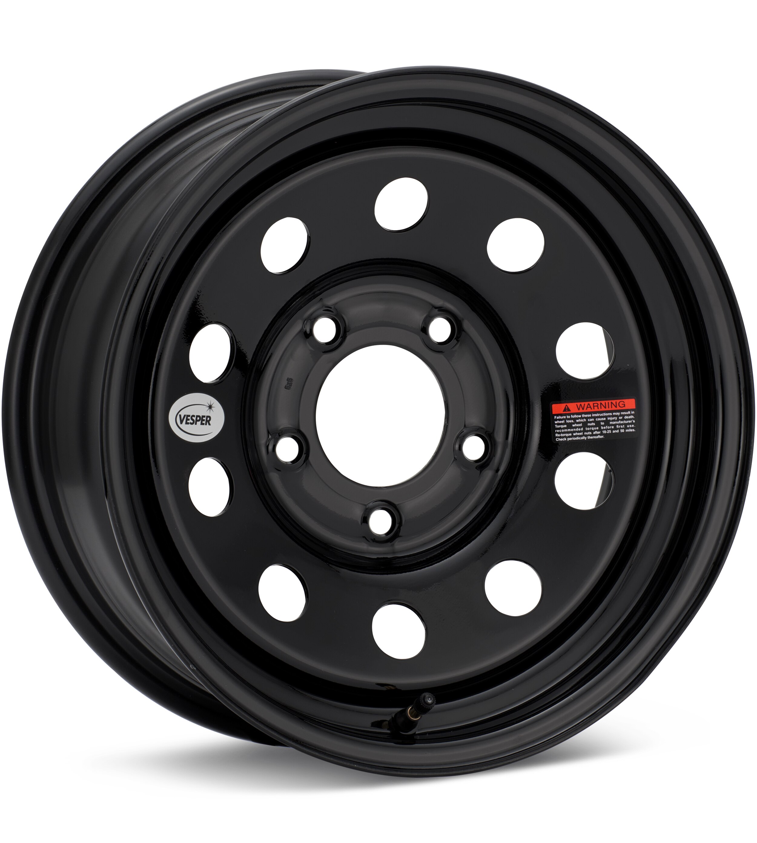 Taskmaster Trailer Vesper 15 5-Lug Gloss Black Wheels 15 In 15x5 00