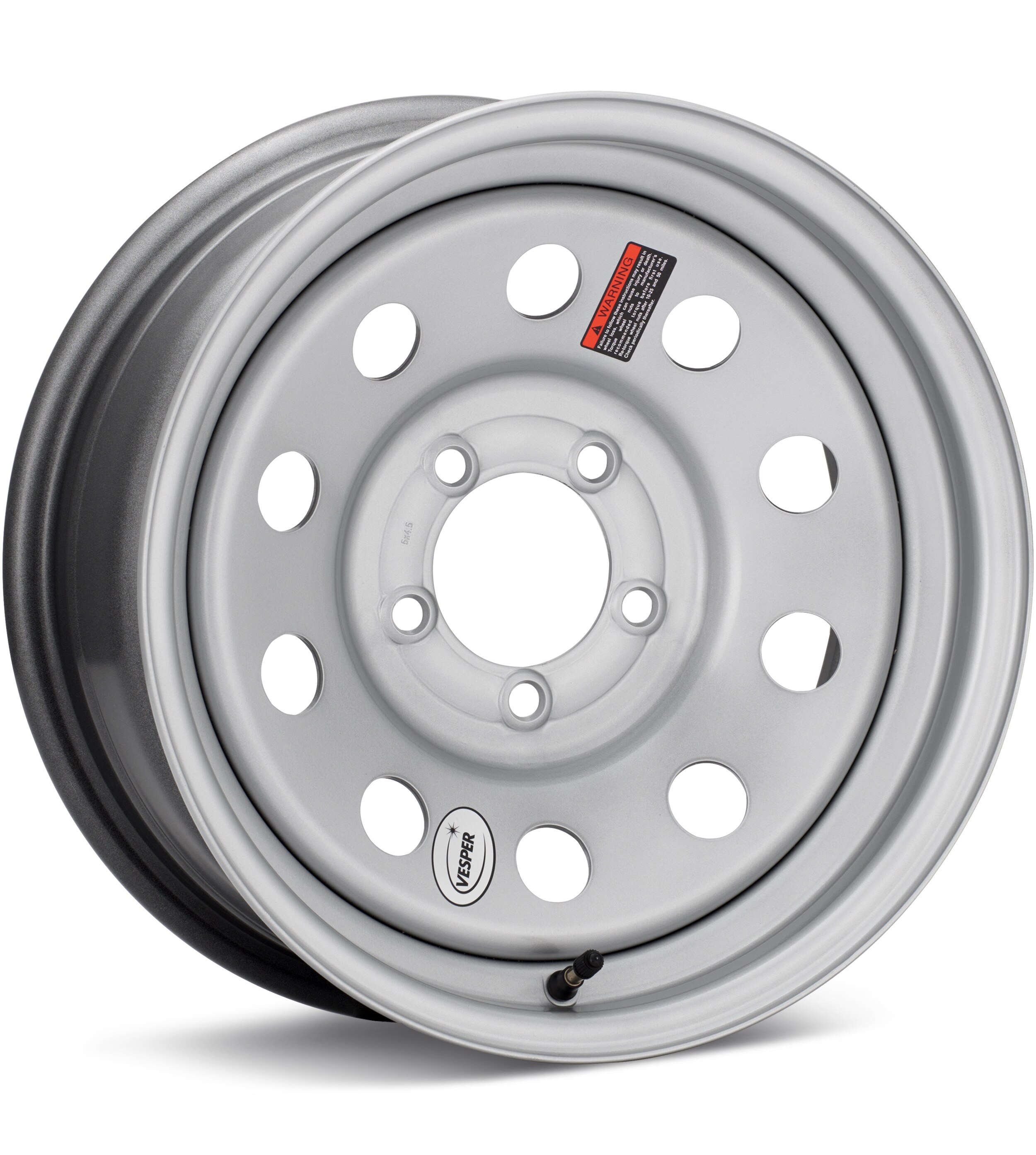 Taskmaster Trailer Vesper 15 5-Lug Gloss Silver Wheels 15 In 15x5 00