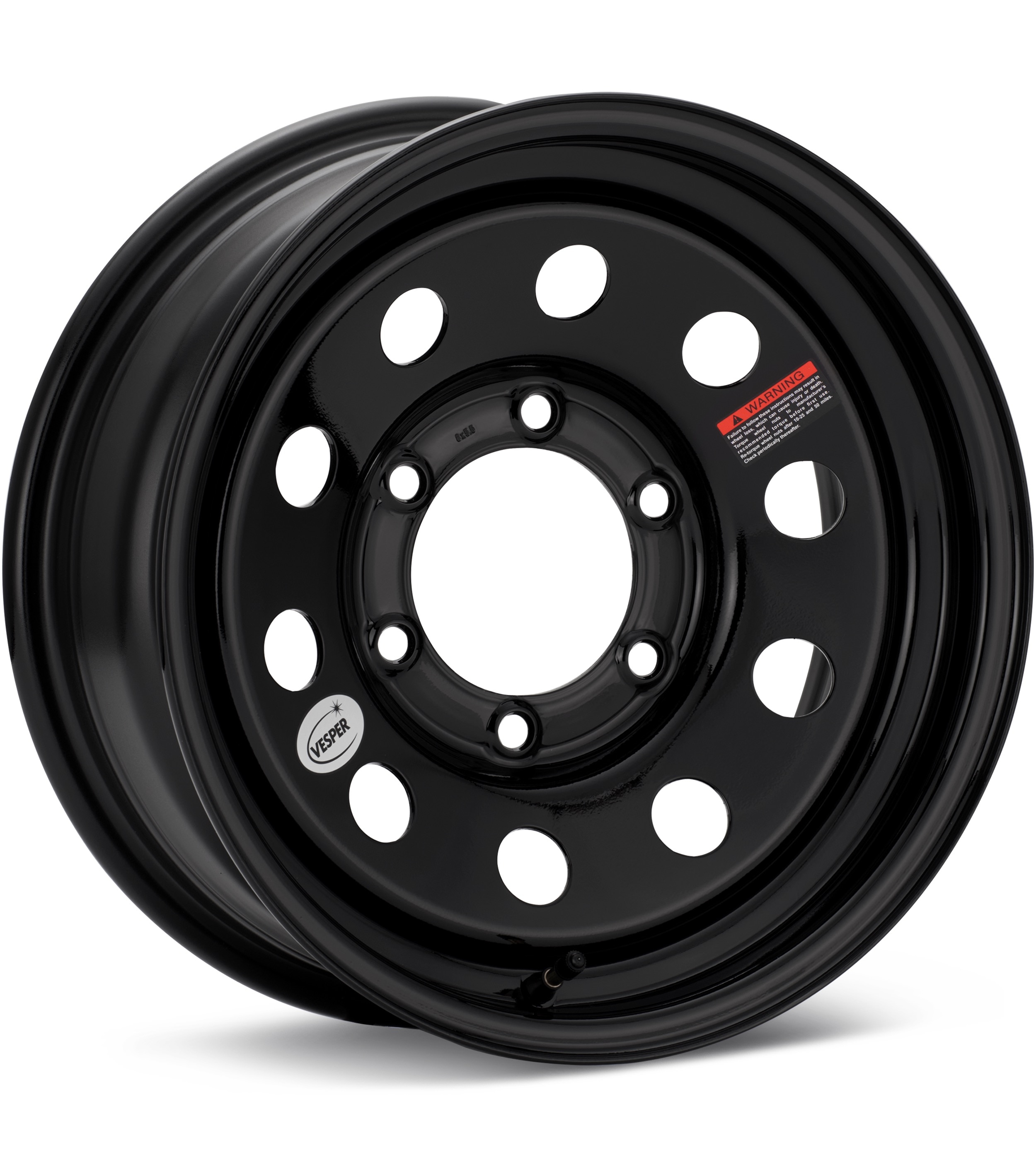 Taskmaster Trailer Vesper 15 6-Lug Gloss Black Wheels 15 In 15x6 00