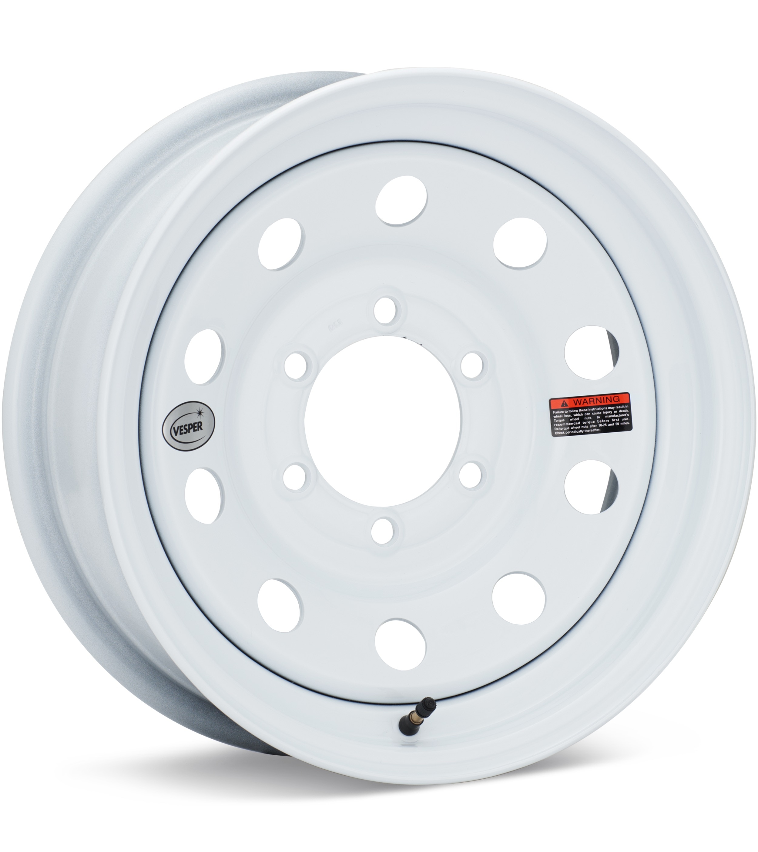 Taskmaster Trailer Vesper 16 6-Lug Gloss White Wheels 16 In 16x6 00