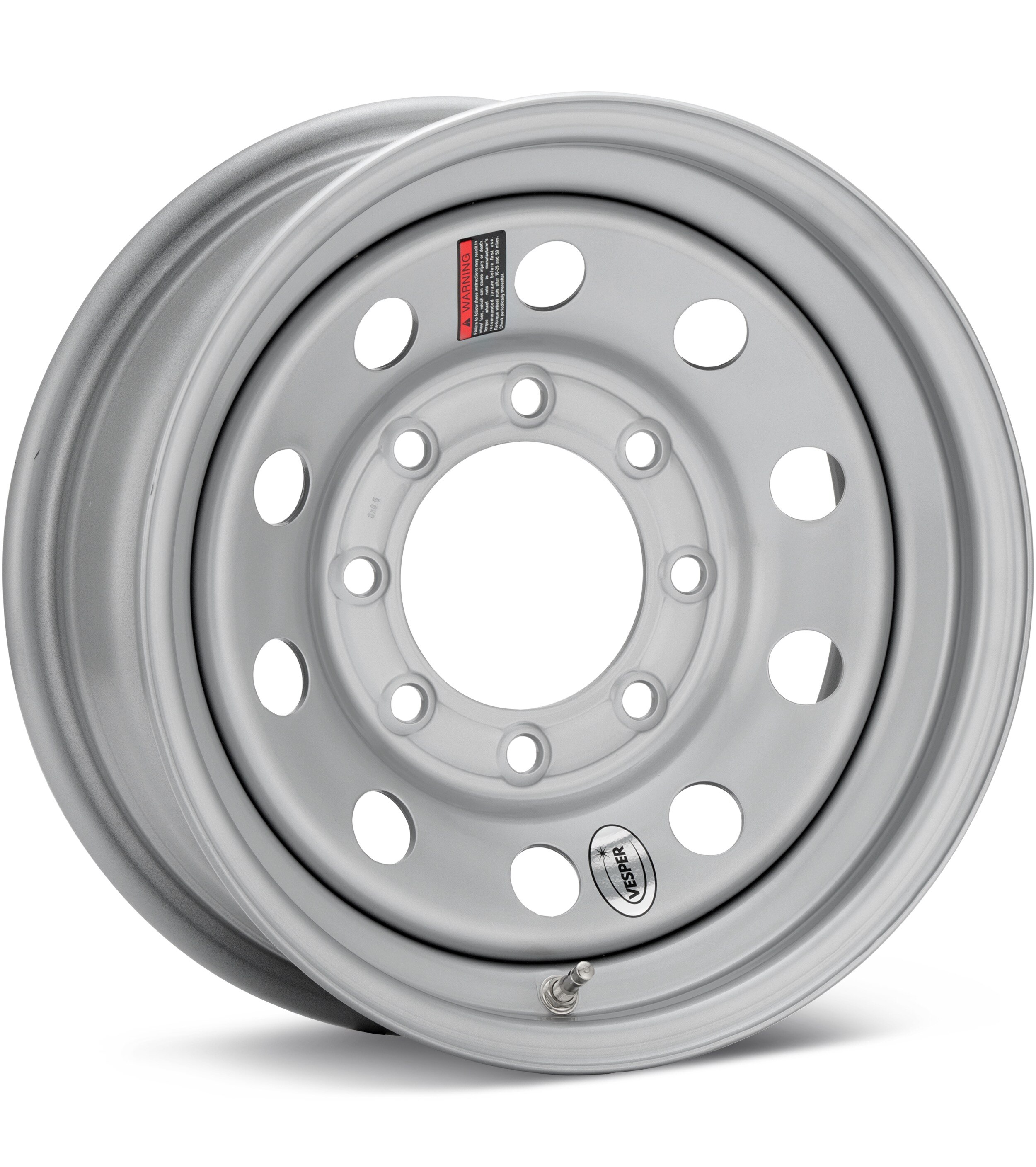 Taskmaster Trailer Vesper 16 8-Lug Gloss Silver Wheels 16 In 16x6 00